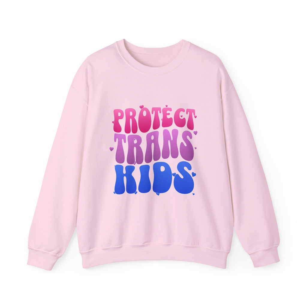 Protect Trans Kids Sweatshirt - Trans Ally Protest Sweater - LGBTQ+ Apparel - Pride Festival Merch