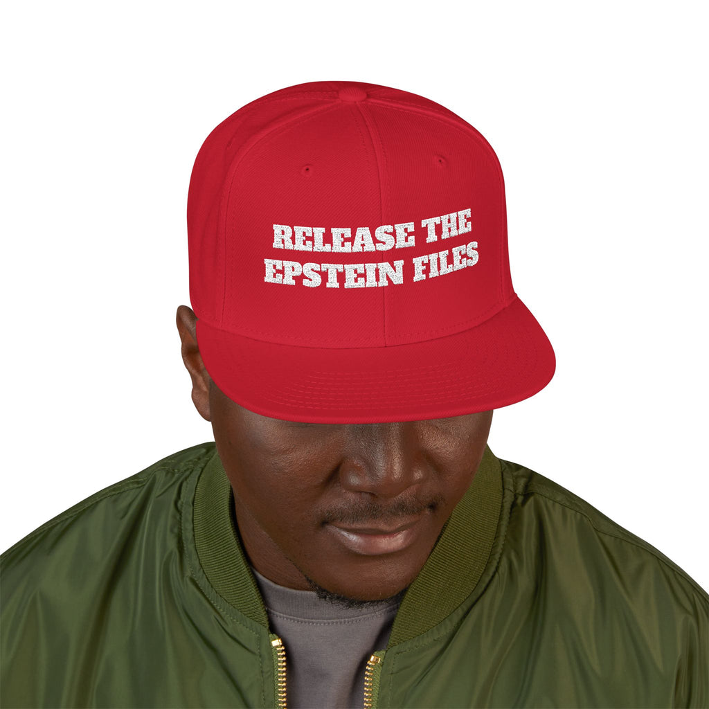 Release The Epstein Files Embroidered Snapback - Subtle Anti Trump Protest Hat