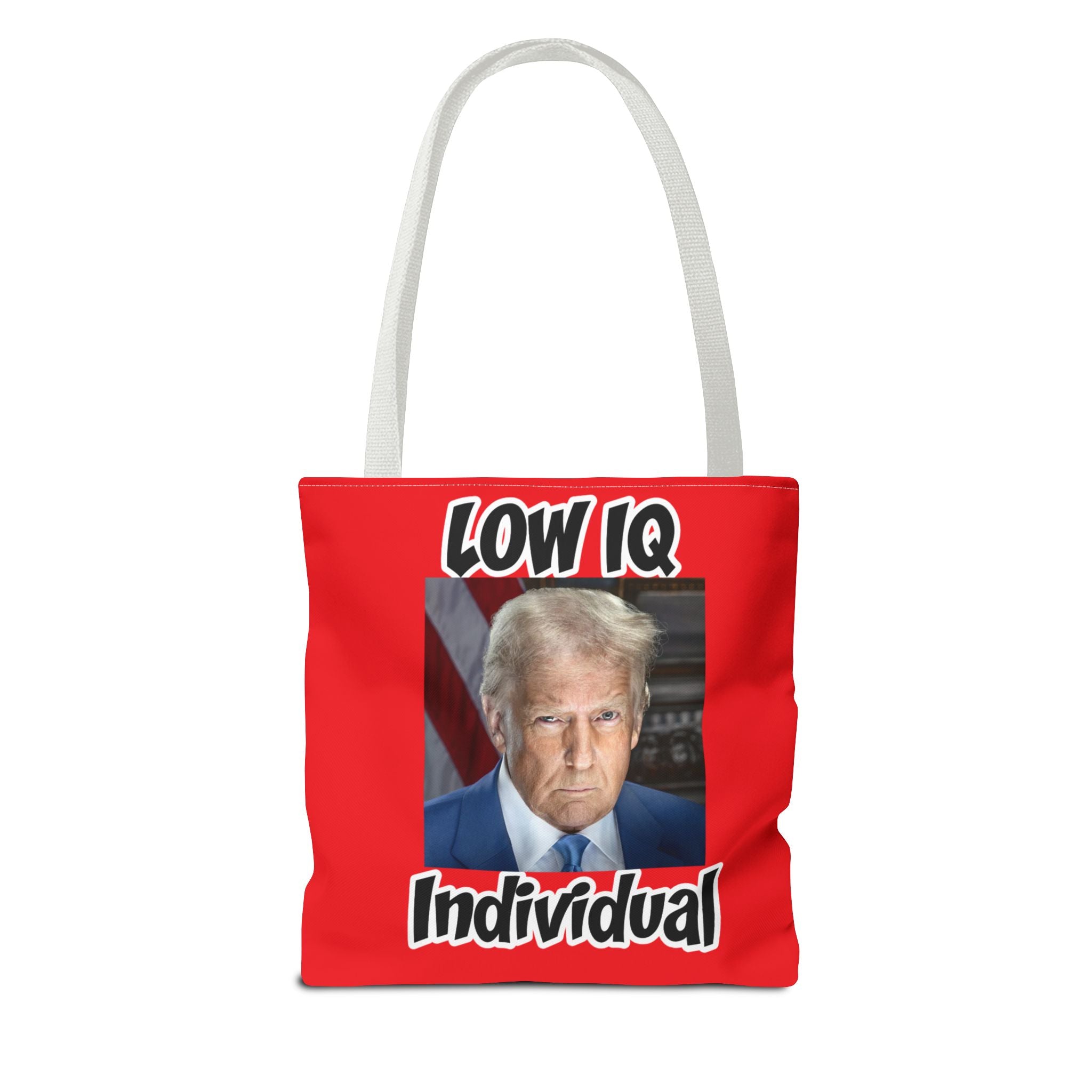 Anti Trump Tote Bag - Low IQ Individual - Political Satire Bag - Anti MAGA Tote - Democrat Gift - Protest Bag