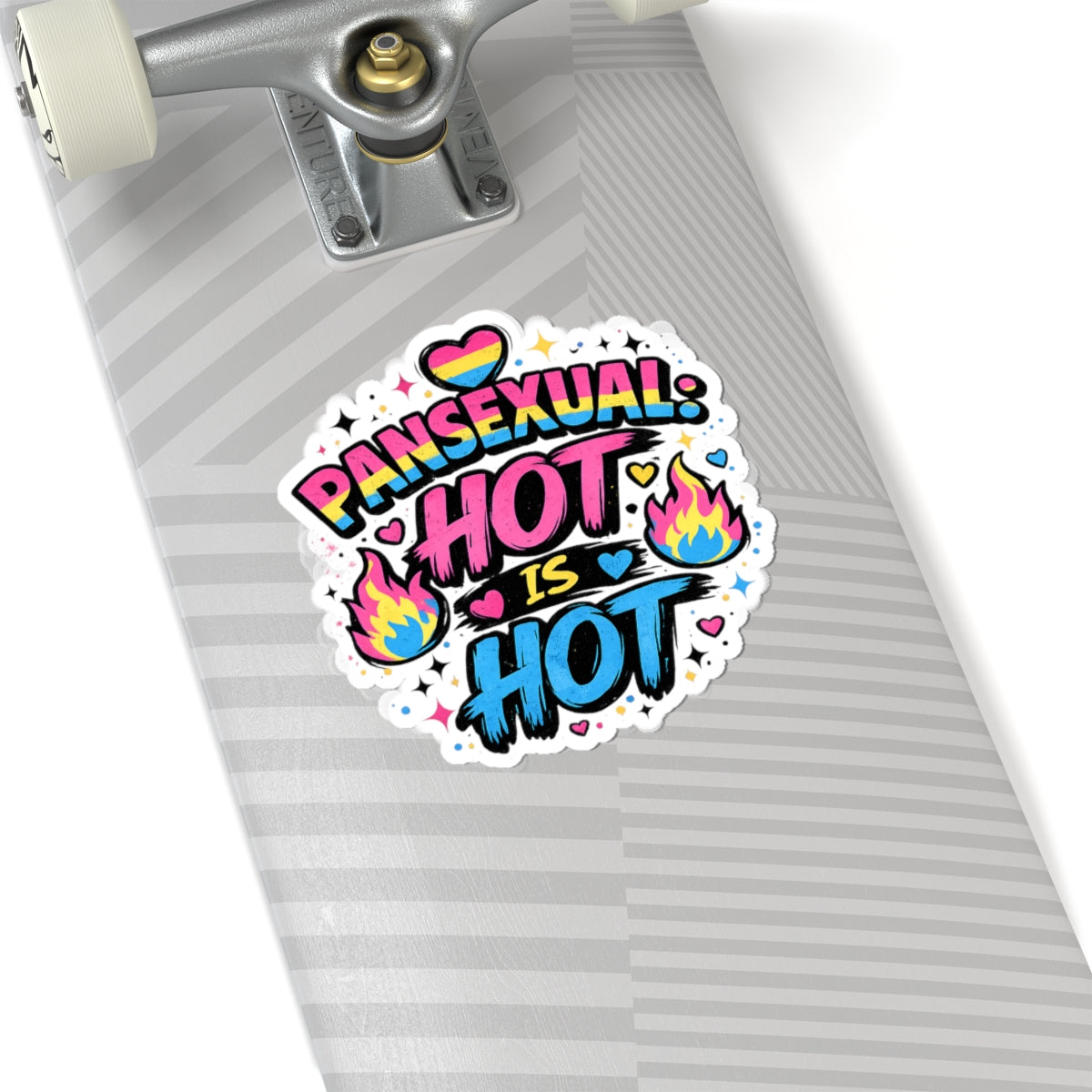 Pansexual Pride Sticker, Because Hot Is Hot Vinyl Decal, Pan Flag Sticker, LGBTQIA+ Queer Pride Gift