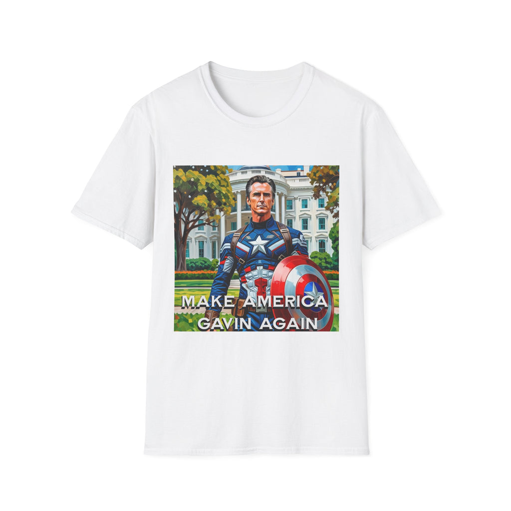 Gavin Newsom - Funny  MAGA Shirt - Make America Gavin Again - Political Satire - Captain America - Anti Republican Shirt - Democrat Gift