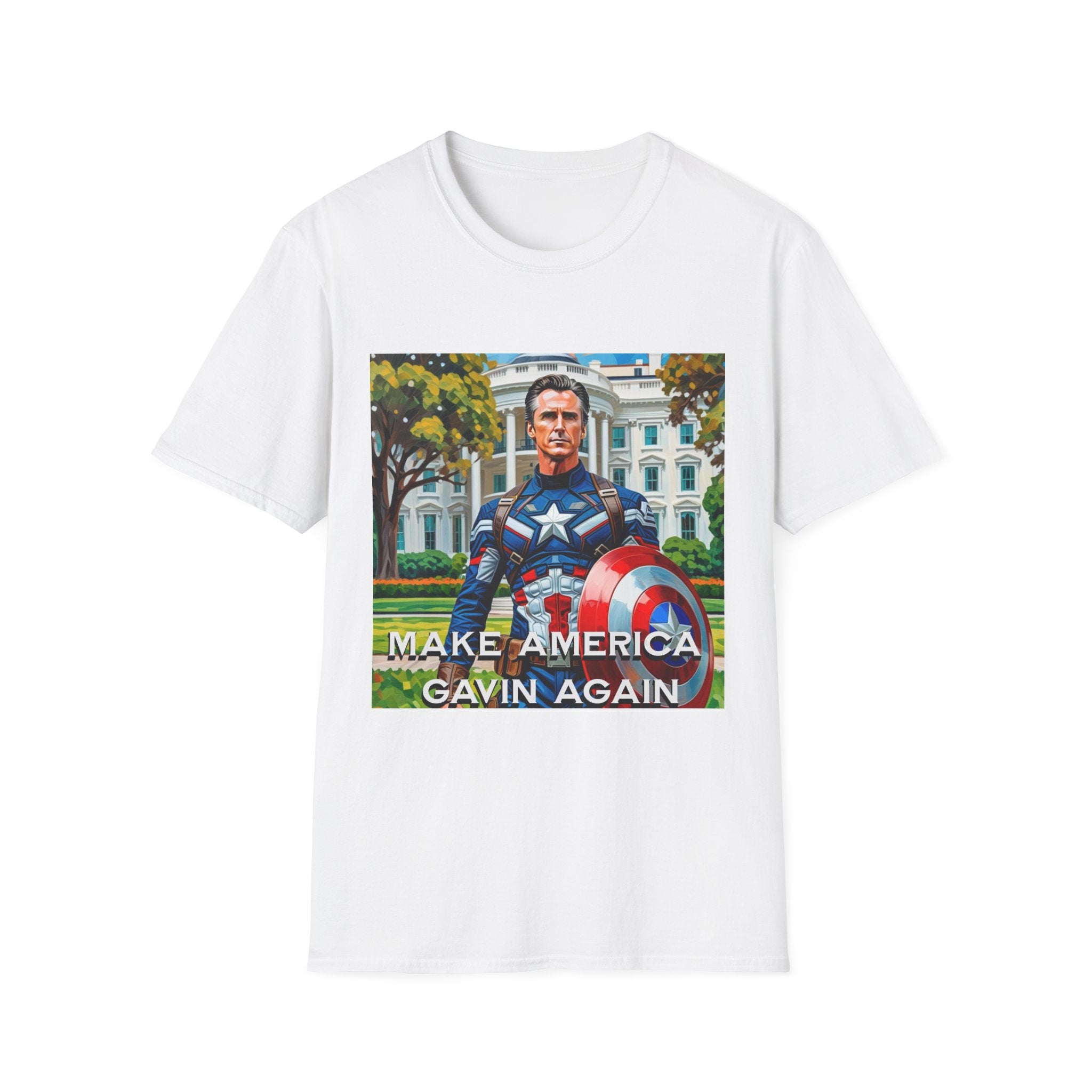 Gavin Newsom - Funny  MAGA Shirt - Make America Gavin Again - Political Satire - Captain America - Anti Republican Shirt - Democrat Gift