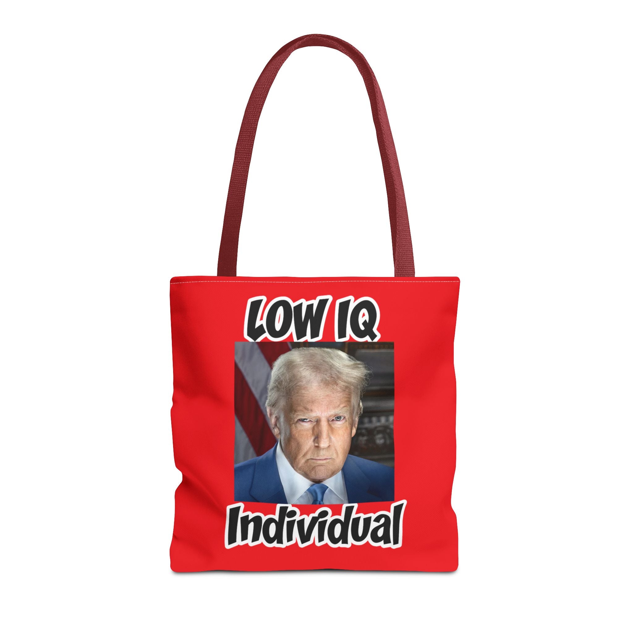 Anti Trump Tote Bag - Low IQ Individual - Political Satire Bag - Anti MAGA Tote - Democrat Gift - Protest Bag