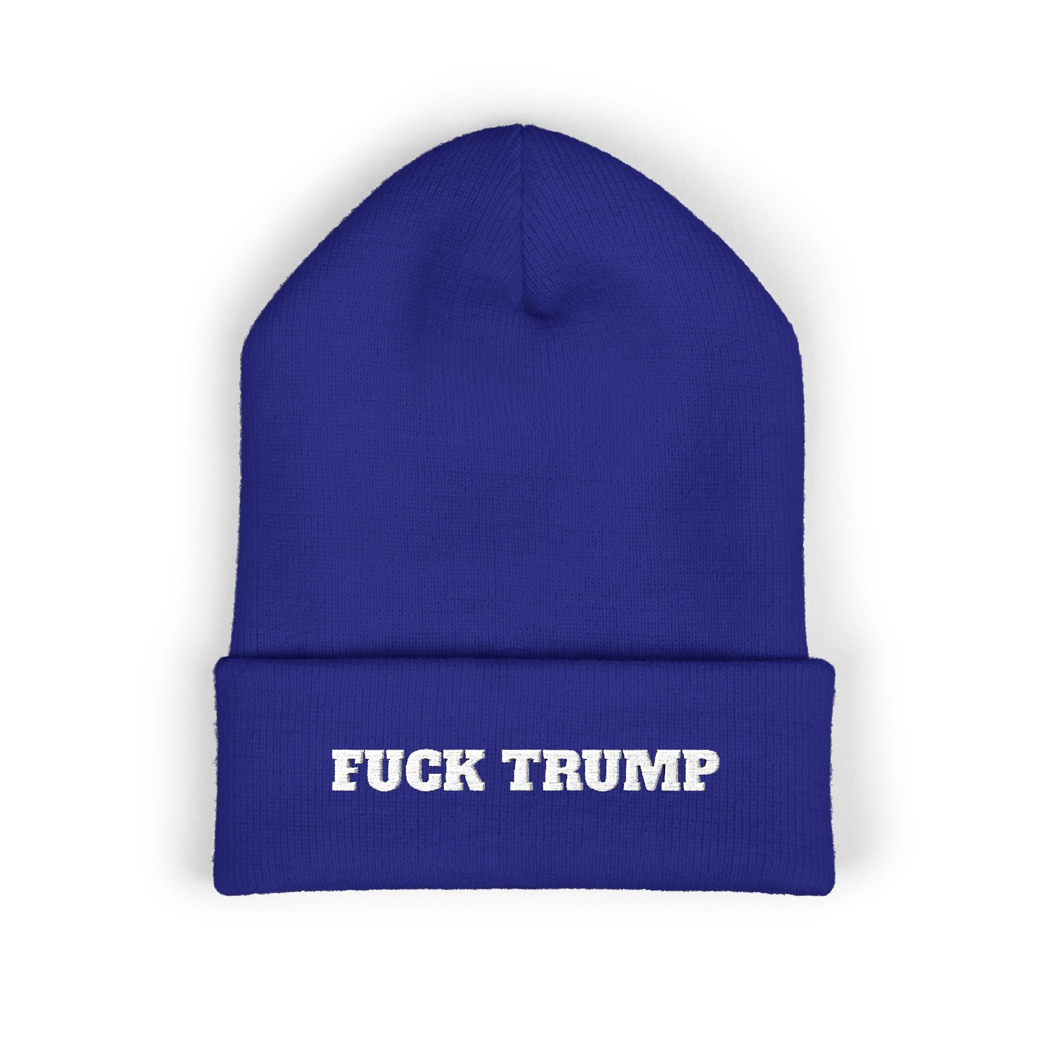 Fuck Trump Embroidered Beanie -Anti MAGA - Protest Hat - Political Beanie