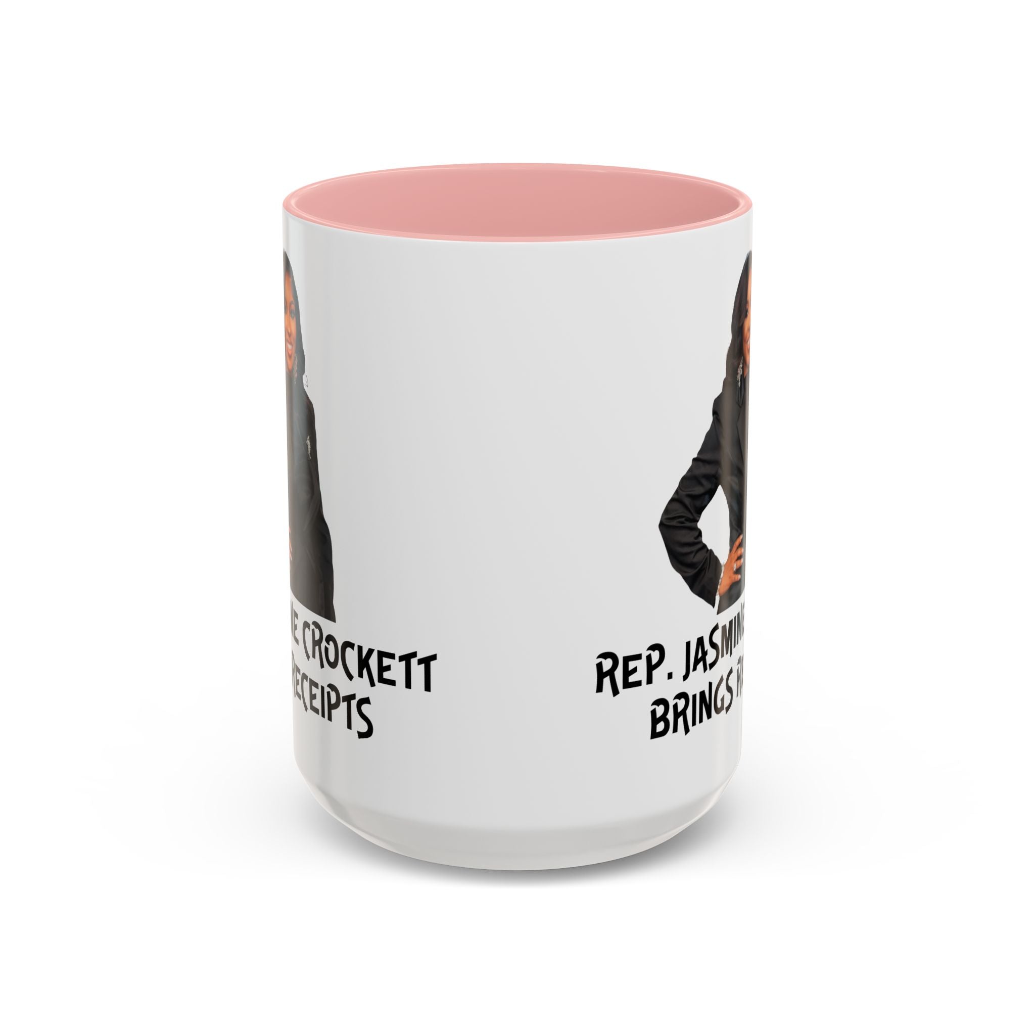 Jasmine Crockett - Brings Receipts - Anti MAGA - Anti Trump - Political Satire Mug - Anti Fascism - Feminist Gift - Anti Republican