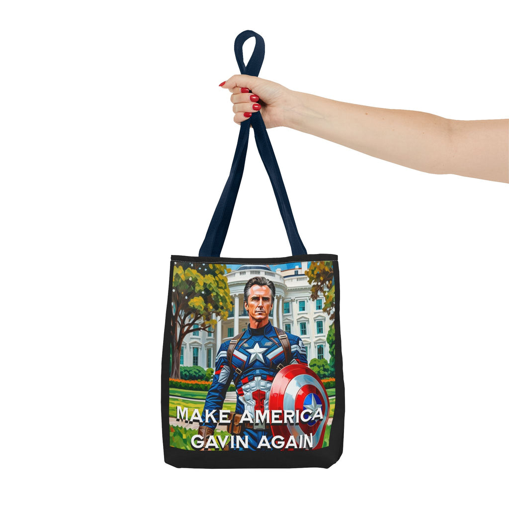 Gavin Newsom Tote Bag - Make America Gavin Again - Anti Trump Tote Bag - Captain Gavin - Democrat Gift