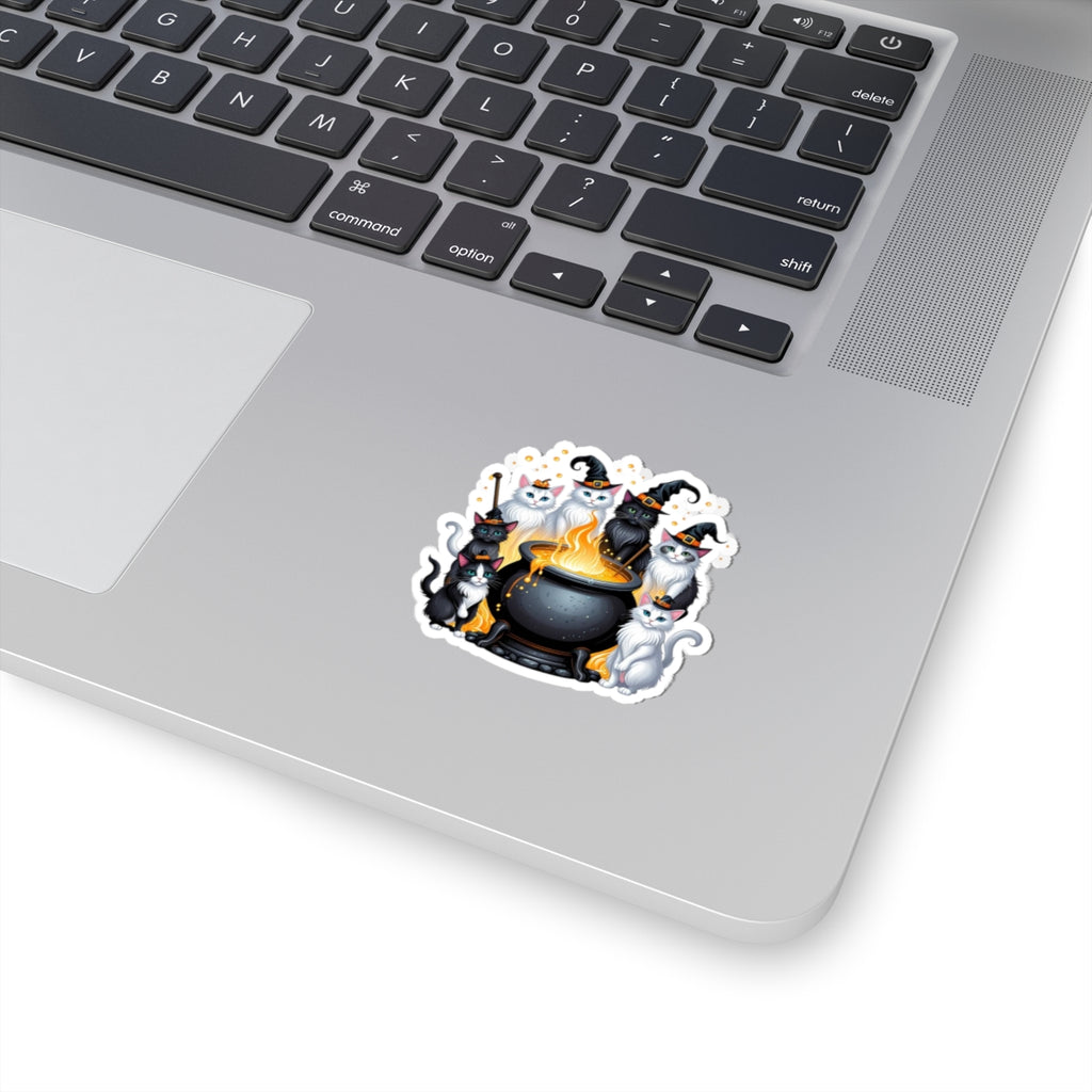 Witchy Ragdoll Cat Sticker - Cute Halloween Sticker - Magical Cauldron - Cat Lover Gift - Spooky Cute
