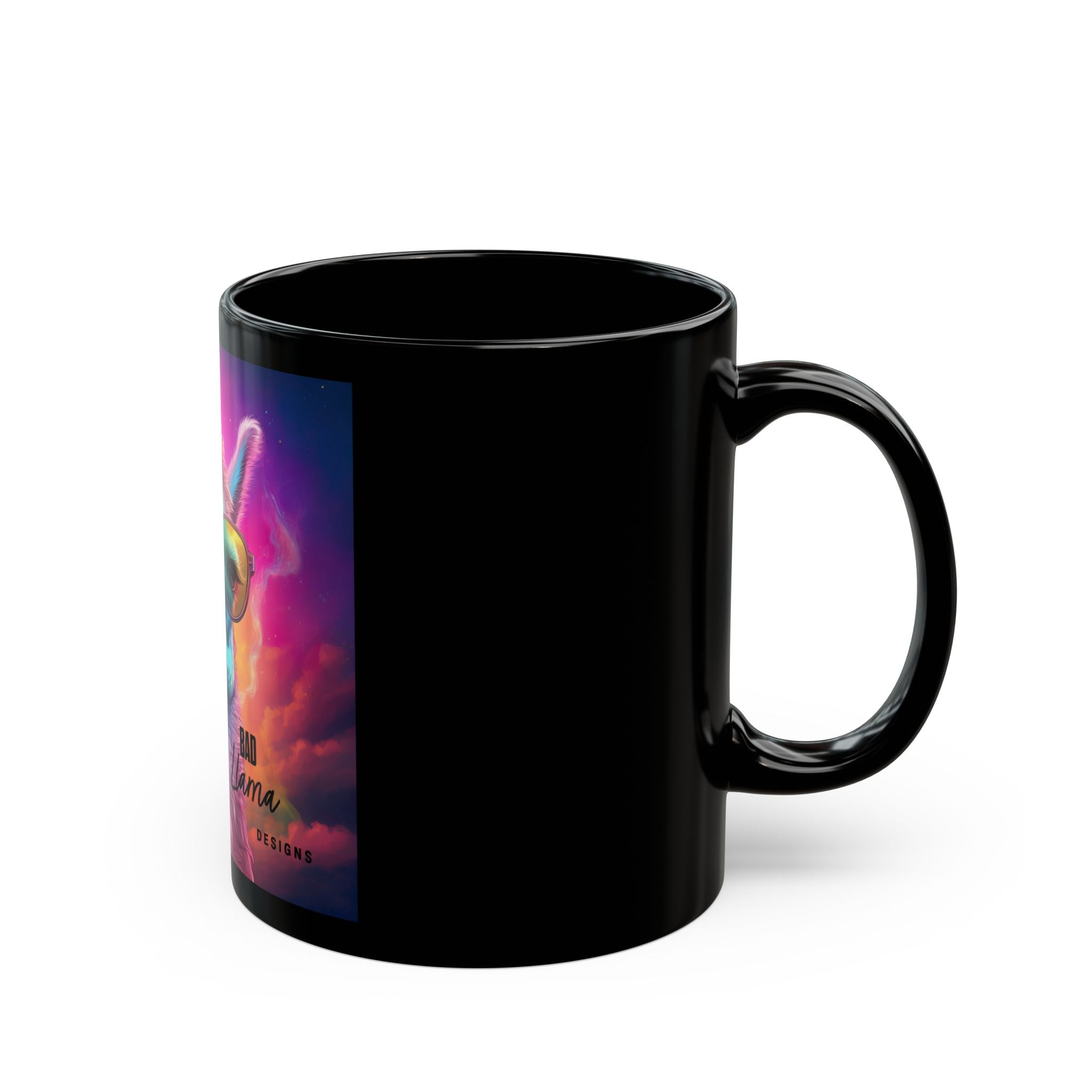 Trippy Llama Mug - Bad Llama Logo Cup - Funny Stoner Gift - Psychedelic art - Cute Animal Cup - Mature Content