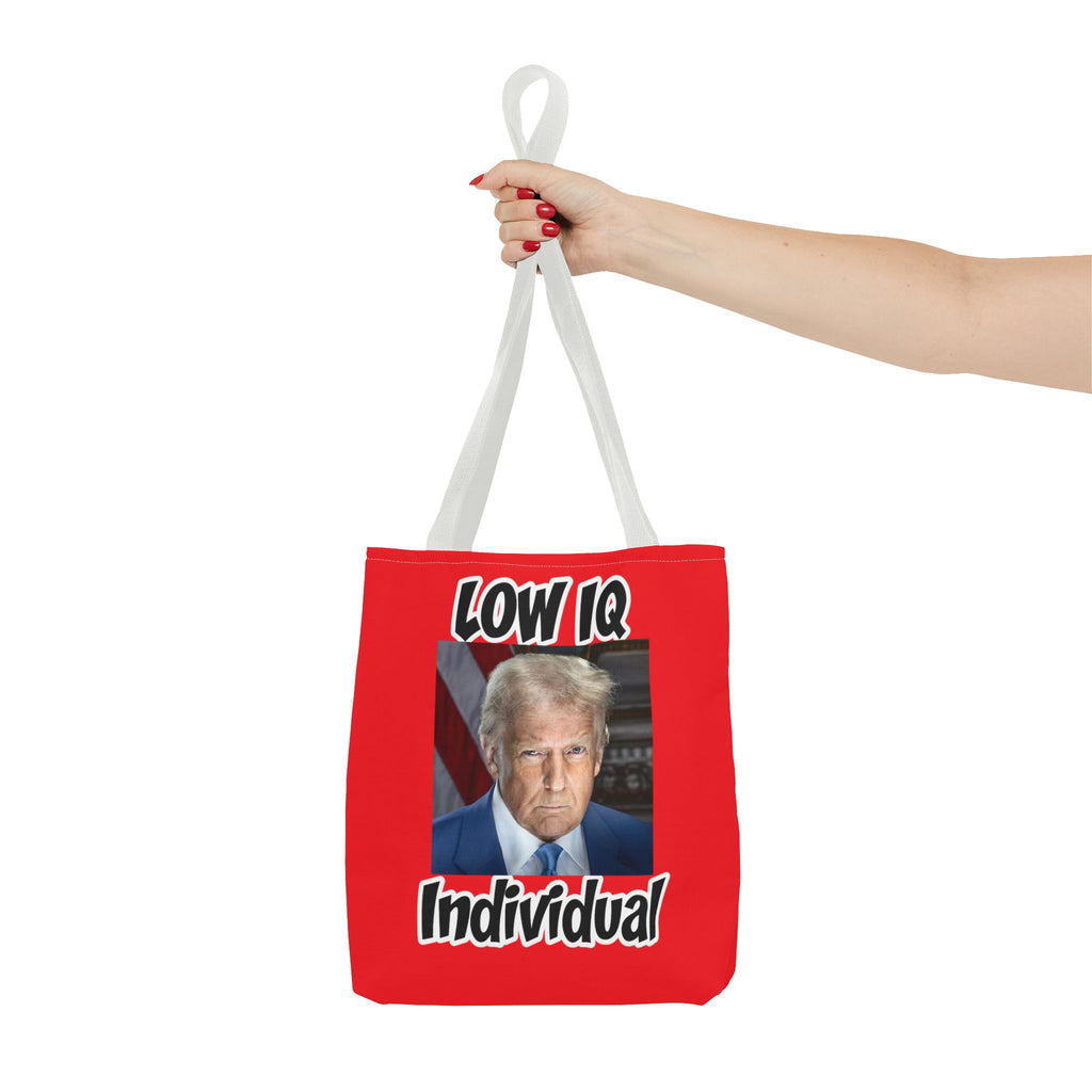 Anti Trump Tote Bag - Low IQ Individual - Political Satire Bag - Anti MAGA Tote - Democrat Gift - Protest Bag