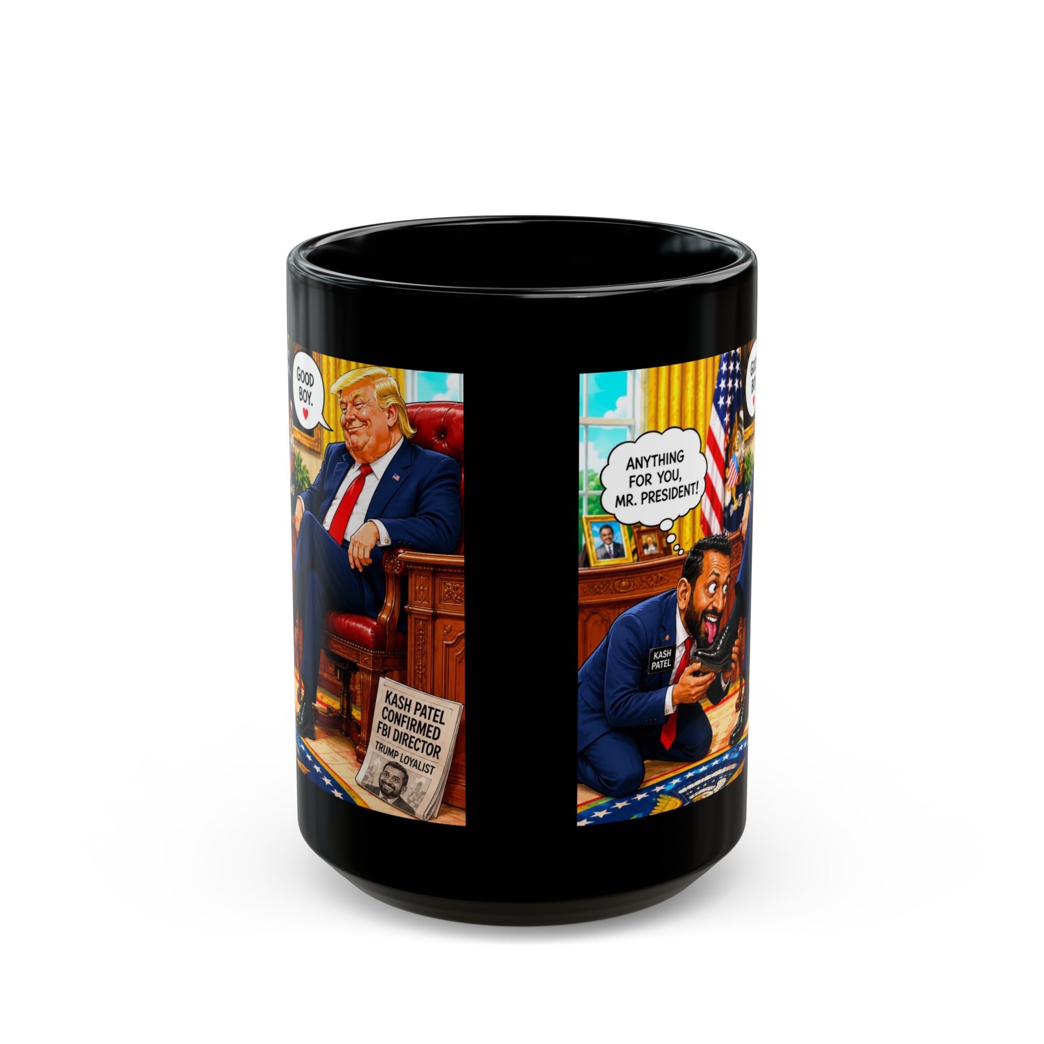 Anti Trump Mug - Funny Kash Patel Mug - Political Satire - Trump Parody - Gift For Liberal