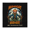 Horror Party Decor Scarecrow Table Cloth - Only The Dead May Feast - Halloween Table Cloth - Scary Pumpkin Head