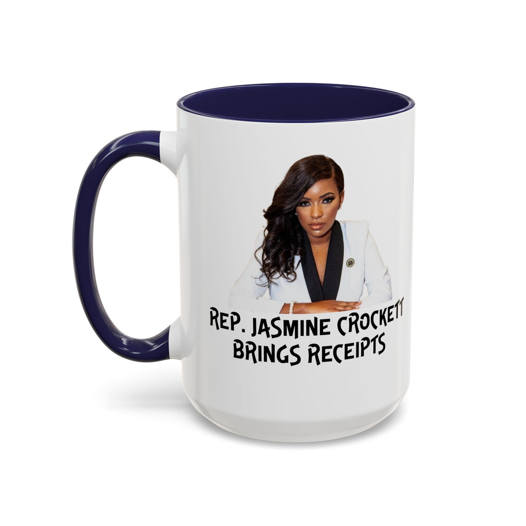 Jasmine Crockett Mug - Brings Receipts - Anti Trumpism - Political Satire - Feminist Mug - Anti MAGA - Democrat Gift