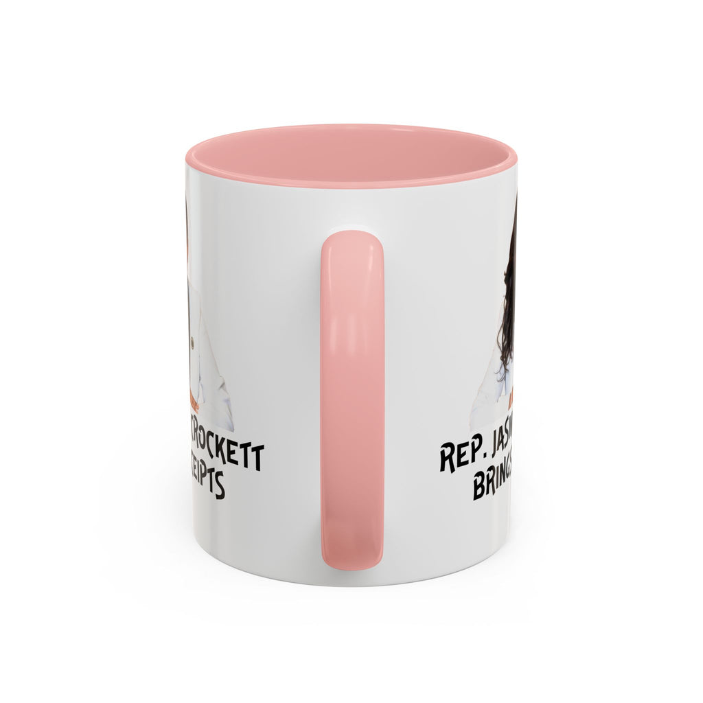 Jasmine Crockett Mug - Brings Receipts - Anti Trumpism - Political Satire - Feminist Mug - Anti MAGA - Democrat Gift