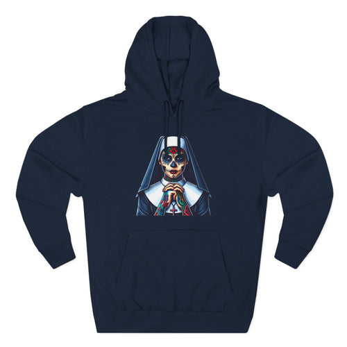 Day Of The Dead Hoodie - Sugar Skull Nun Hoodie - Día De Los Muertos - Halloween Nun - Goth Hoodie