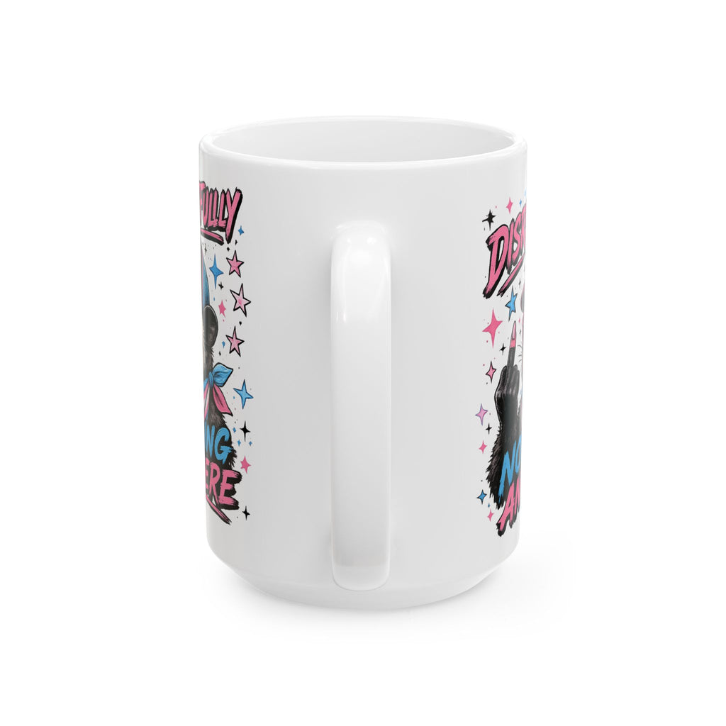 Trans Pride Mug, Disrespectfully Not Going Anywhere Coffee Mug, Opossum Mug, LGBTQ Gift, Trans Rights Cup