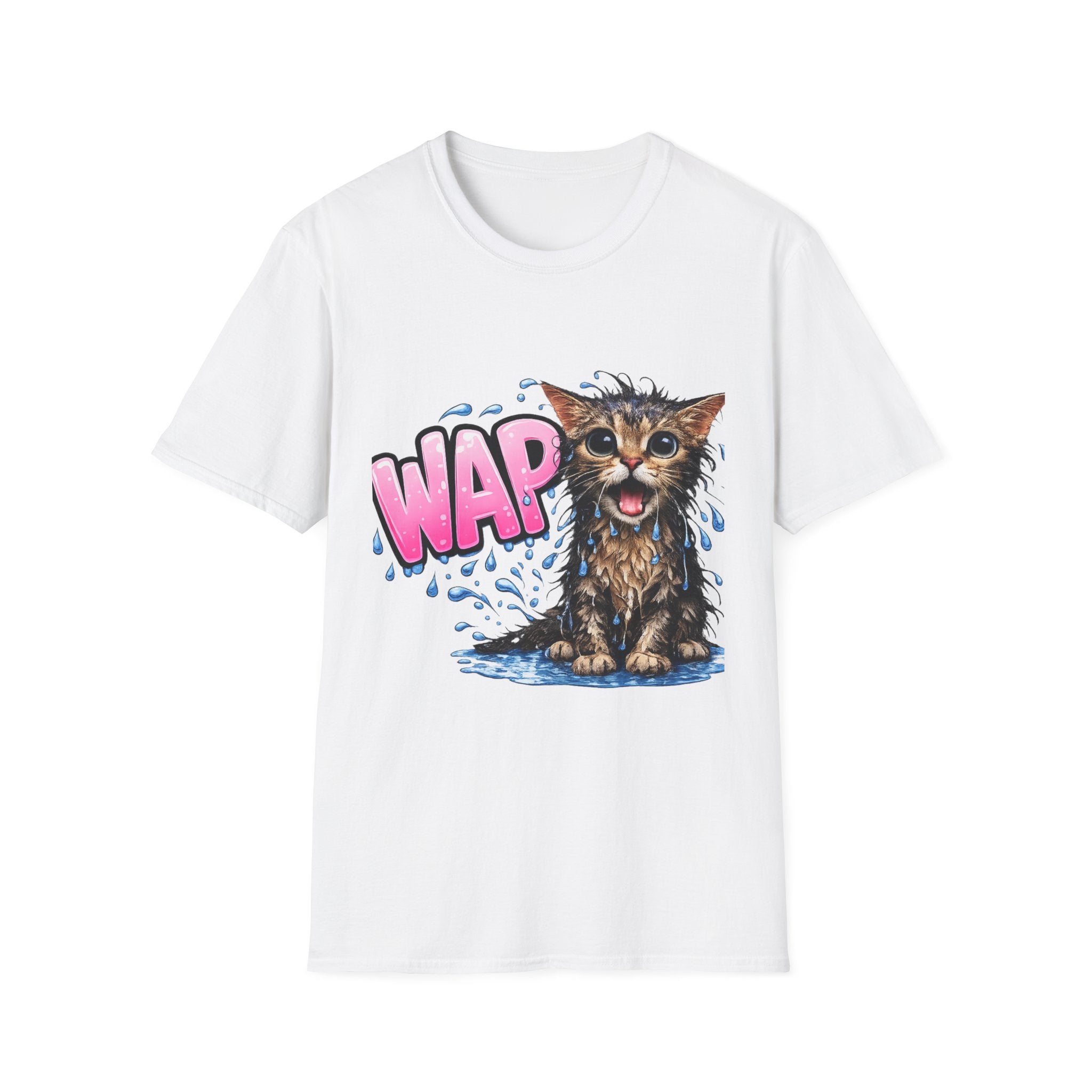 WAP Wet Cat - Adult Humor Tee , Cute Naughty Cat Gift