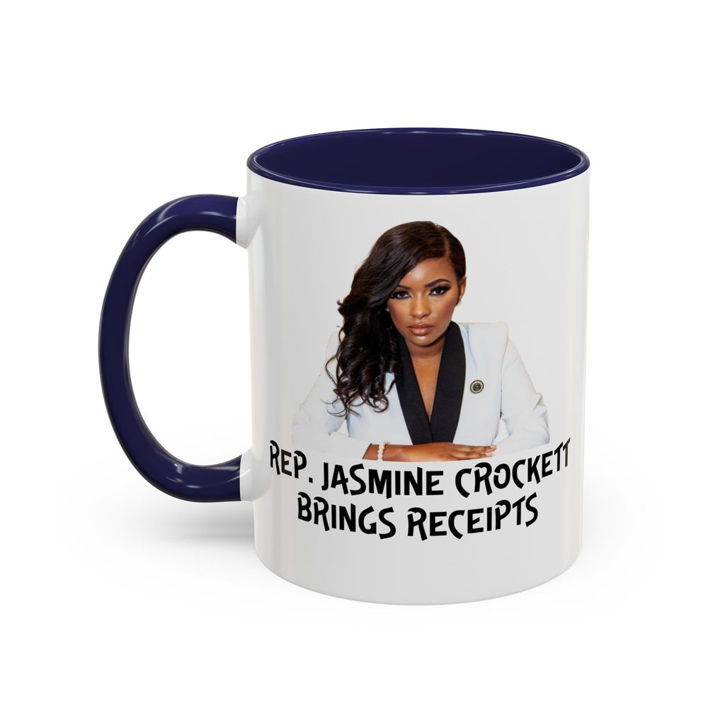 Jasmine Crockett Mug - Brings Receipts - Anti Trumpism - Political Satire - Feminist Mug - Anti MAGA - Democrat Gift