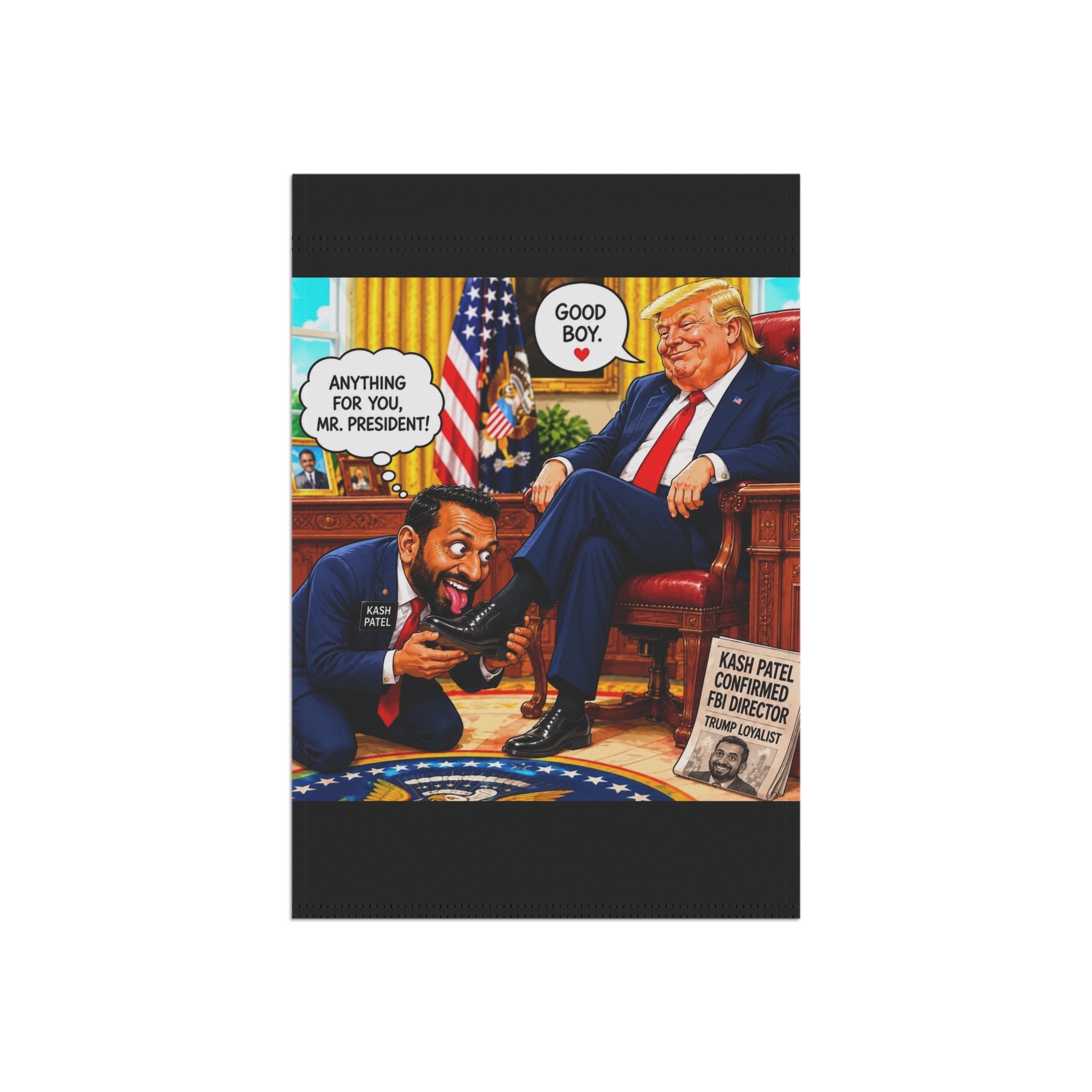 Anti Trump Yard Sign - Political Satire Banner - Anti MAGA Flag - Anti Kash Patel