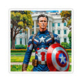 Gavin Newsom Captain America Sticker - Political Satire - Subtle Anti Trump Merch - Democrat Gift