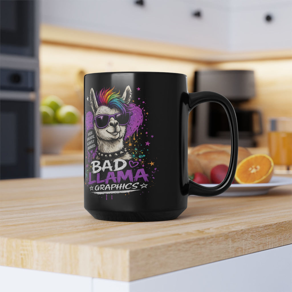 Bad Llama Graphics Logo Mug