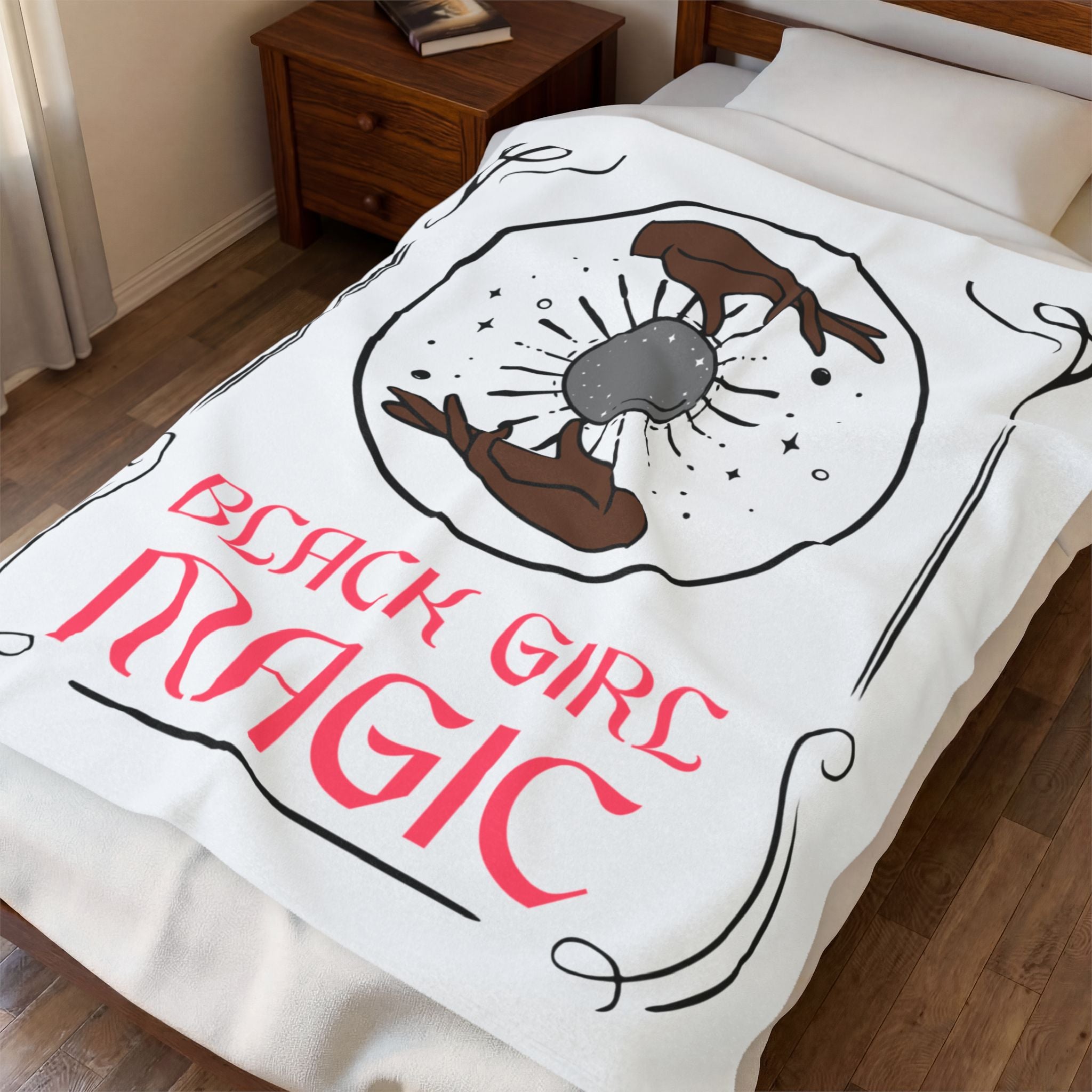 Black Girl Magic Blanket - Halloween Blanket - Black Witch Gift - Black Woman Gift