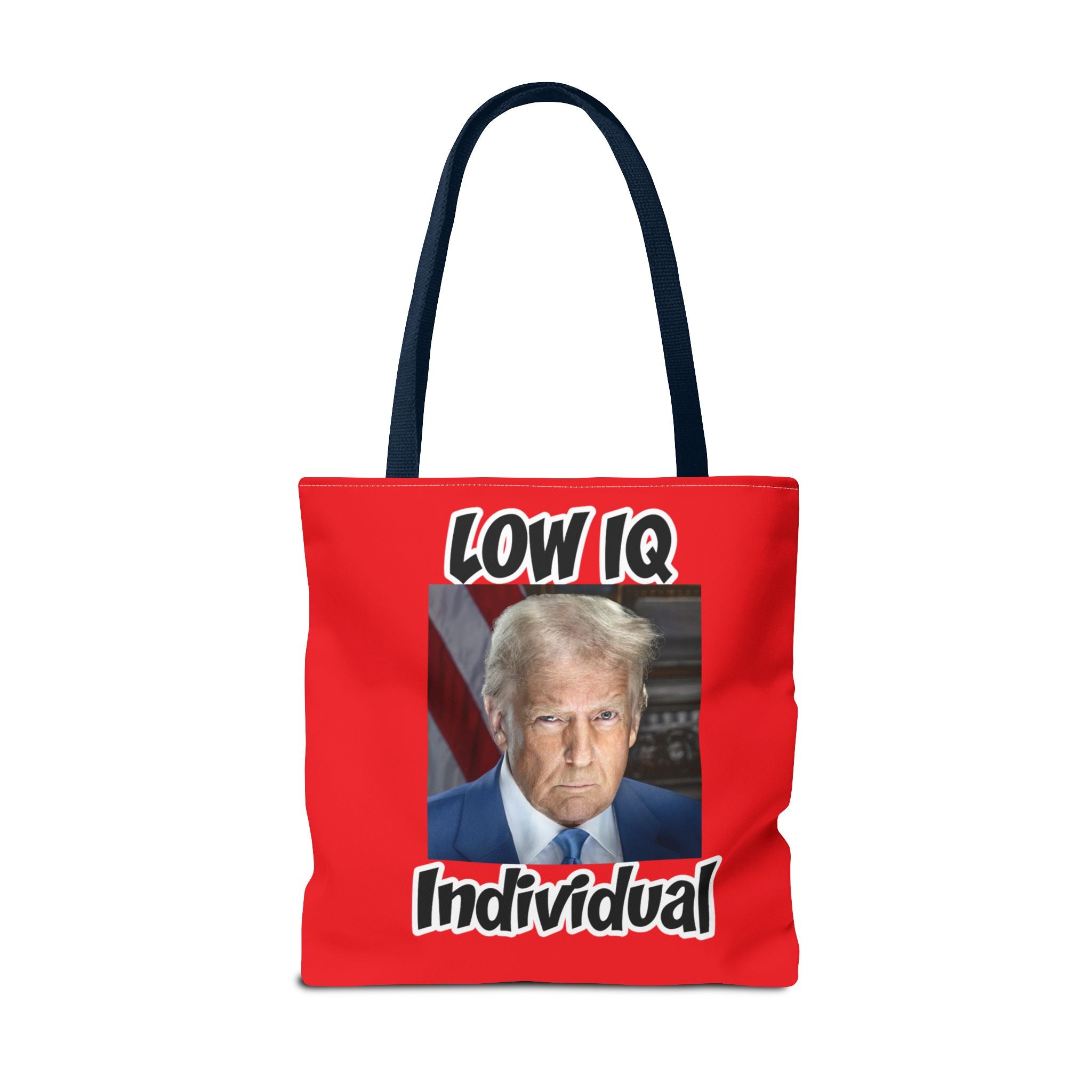 Anti Trump Tote Bag - Low IQ Individual - Political Satire Bag - Anti MAGA Tote - Democrat Gift - Protest Bag