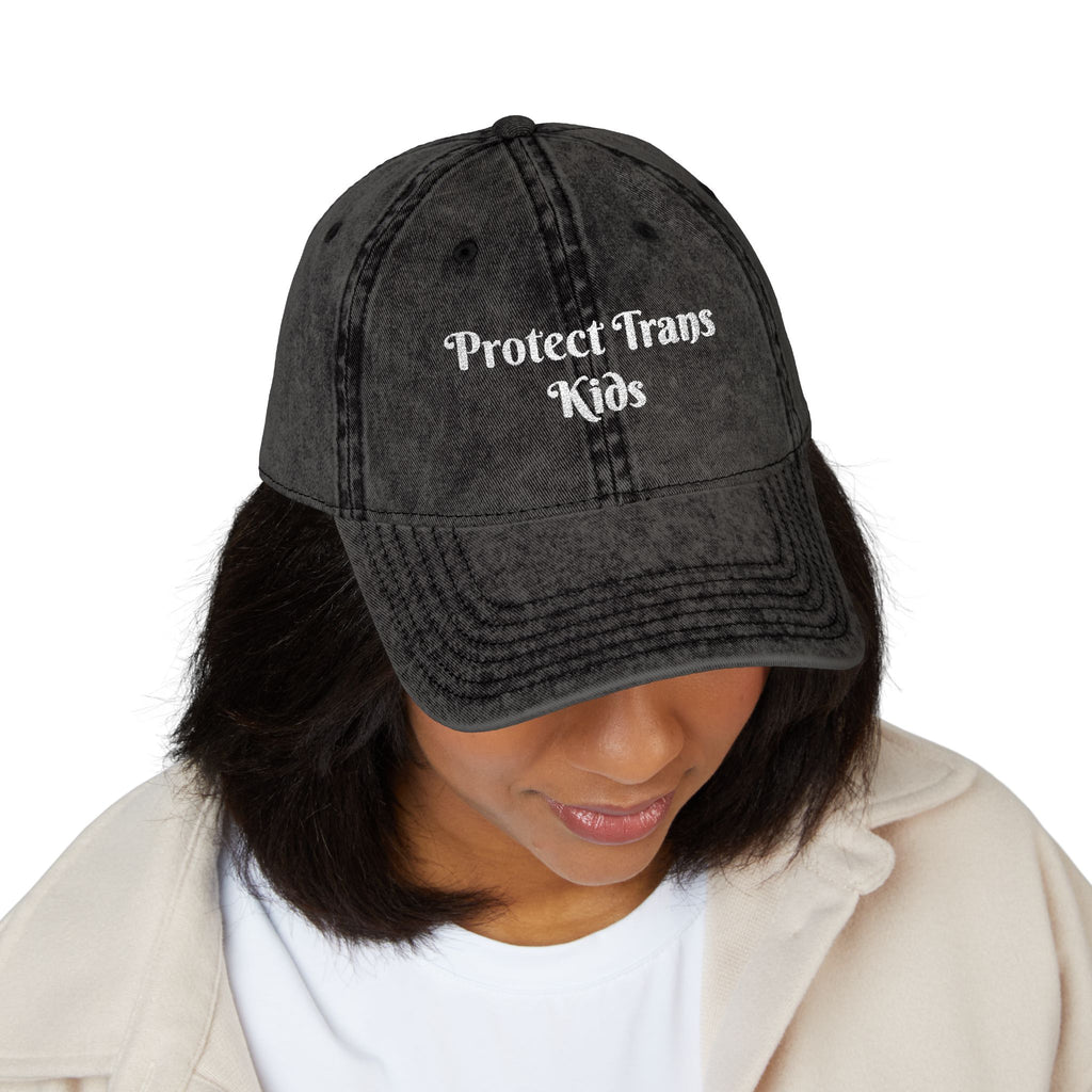 Protect Trans Kids Embroidered Dad Cap - LGBTQ Ally - Transgender Pride Hat - Activist Gift