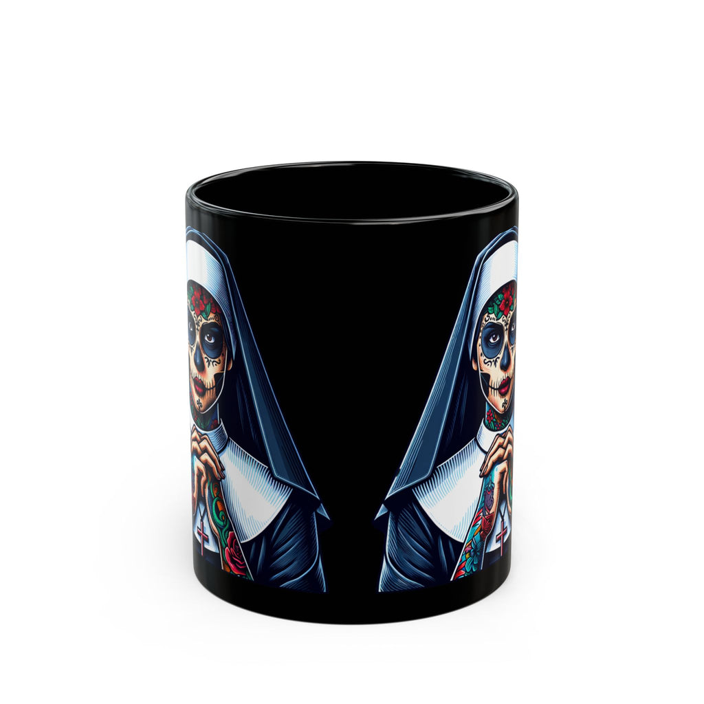 Day Of The Dead Mug - Sugar Skull Nun - Dia Des Muertos - Halloween Mug -