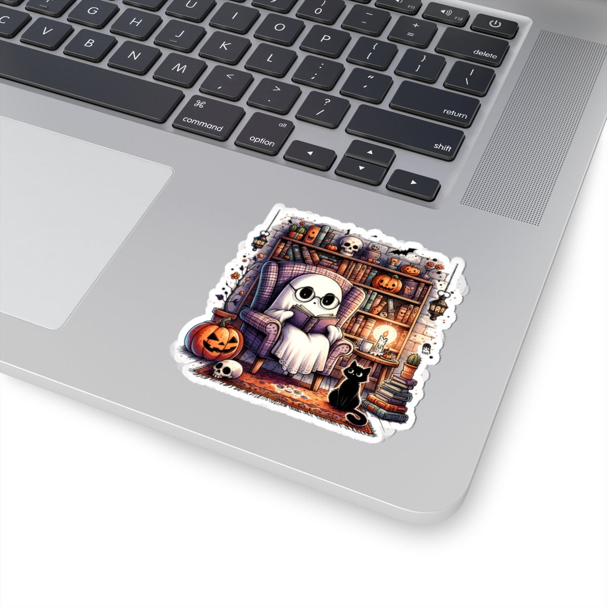 Halloween Bookish Ghost Sticker - Spooky Library - Girly Halloween Stickers - Spooky Cute - Book Lover Gift