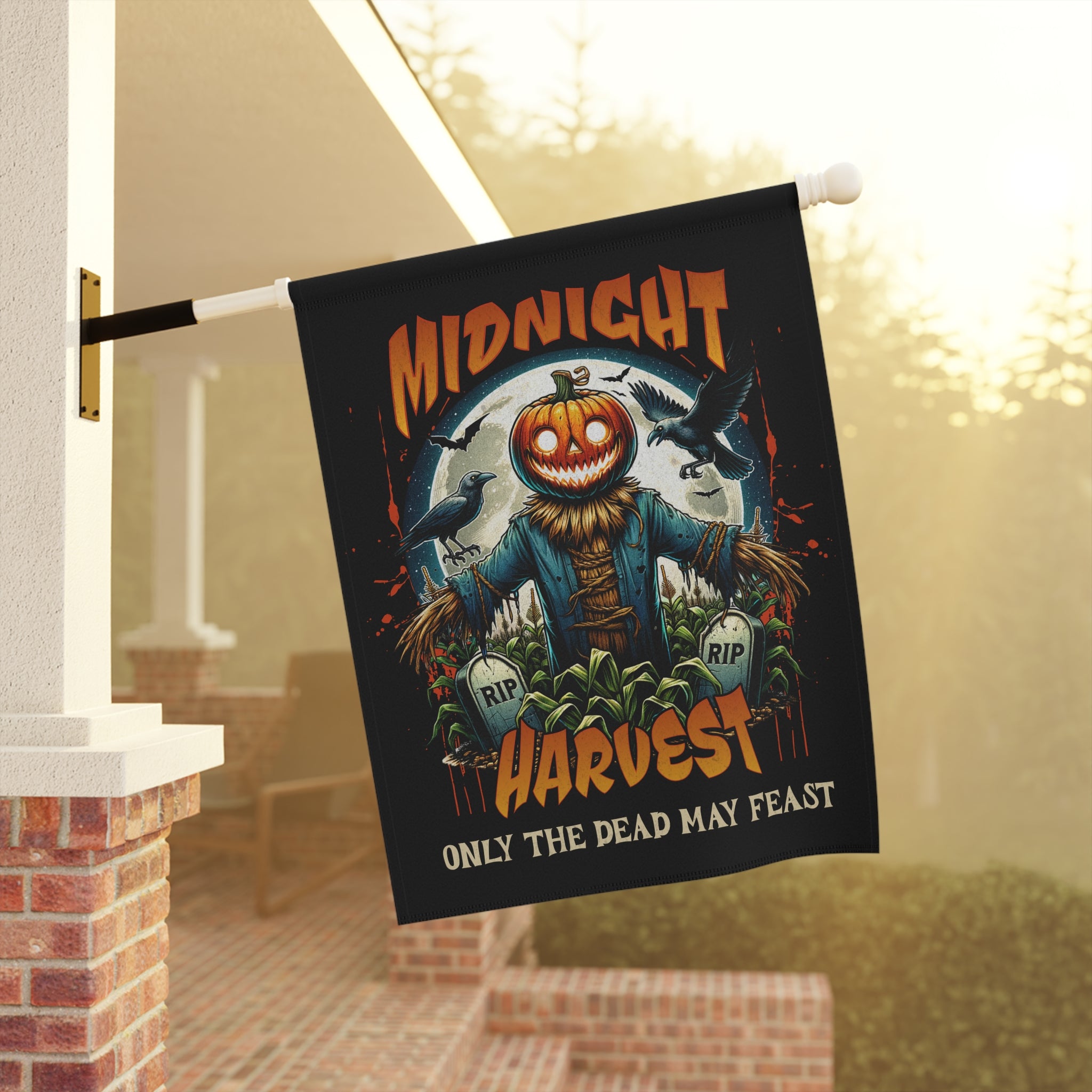 Scarecrow Halloween Yard Flag - Scary Pumpkin Banner - Halloween Porch Flag - Halloween 2025 - Fall Banner