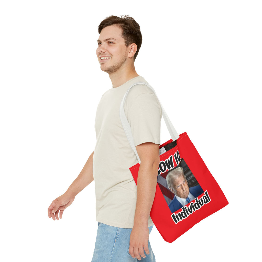 Anti Trump Tote Bag - Low IQ Individual - Political Satire Bag - Anti MAGA Tote - Democrat Gift - Protest Bag