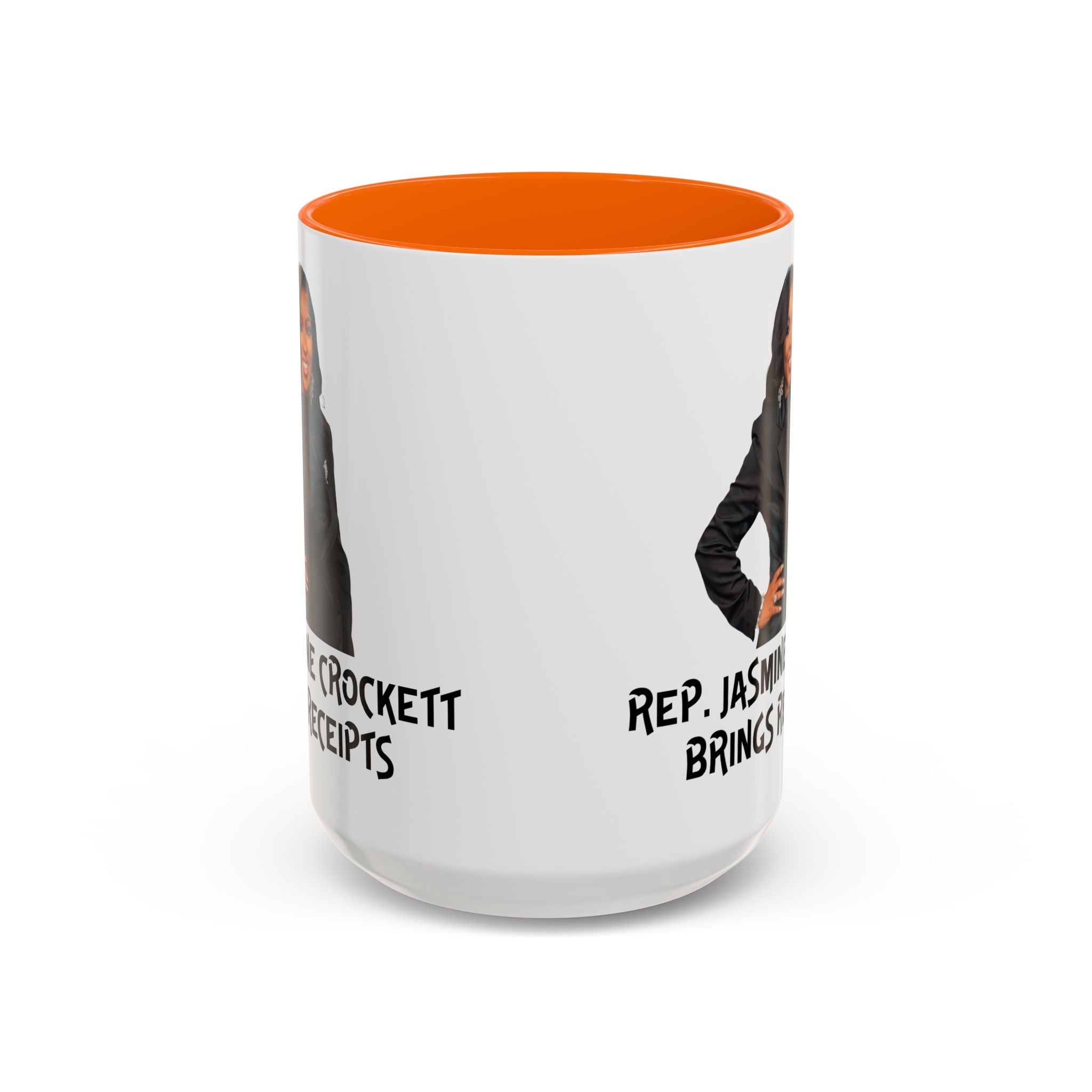 Jasmine Crockett - Brings Receipts - Anti MAGA - Anti Trump - Political Satire Mug - Anti Fascism - Feminist Gift - Anti Republican