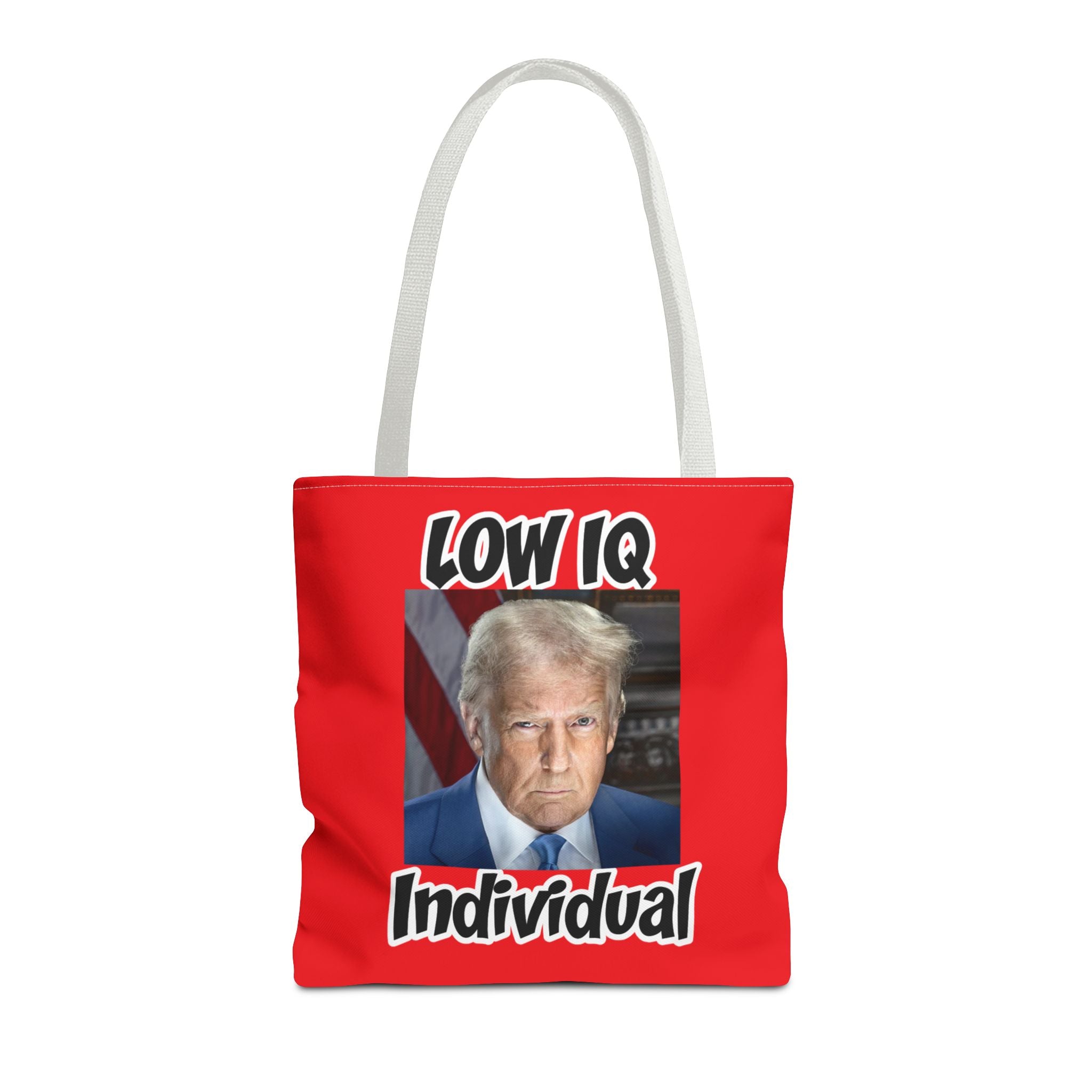 Anti Trump Tote Bag - Low IQ Individual - Political Satire Bag - Anti MAGA Tote - Democrat Gift - Protest Bag