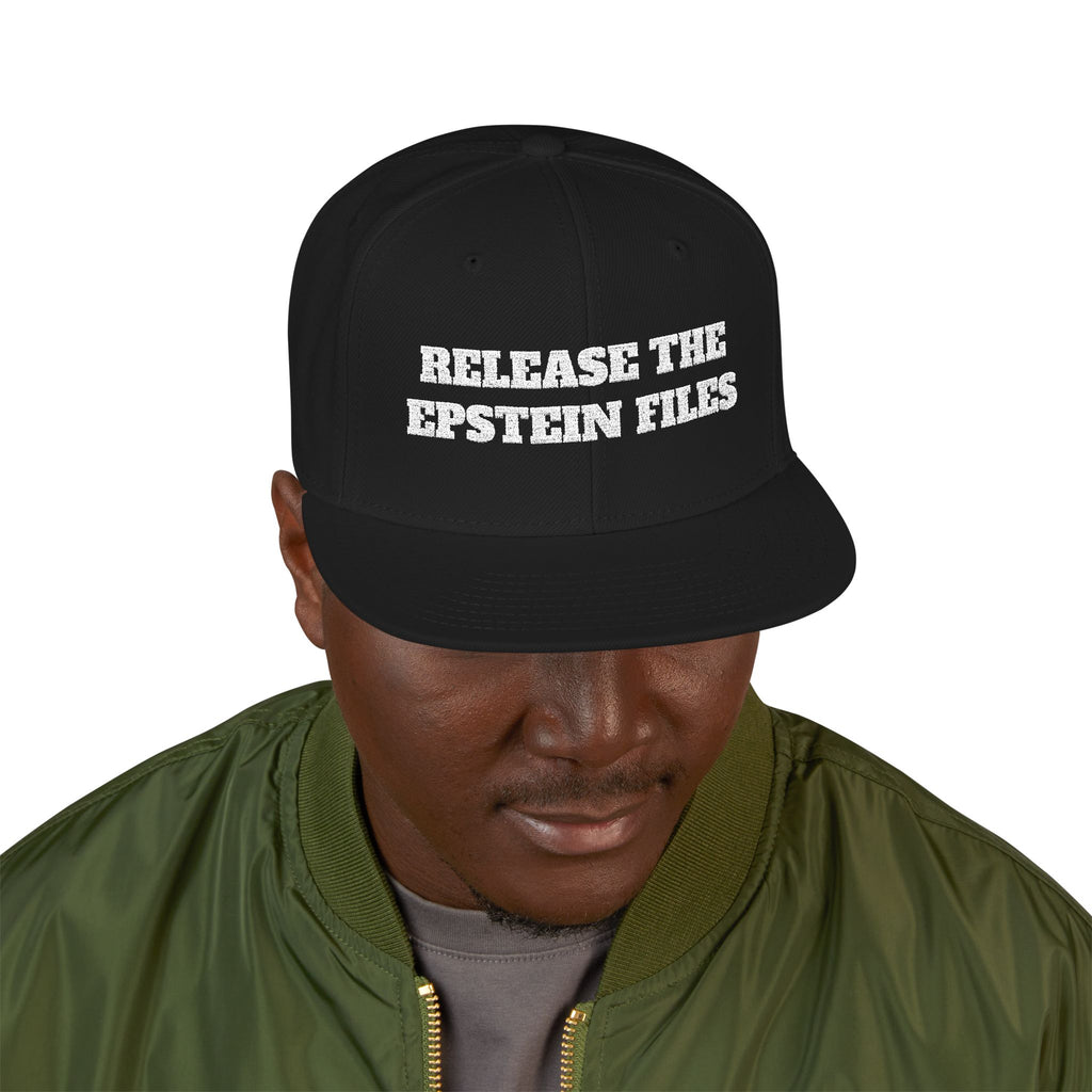 Release The Epstein Files Embroidered Snapback - Subtle Anti Trump Protest Hat