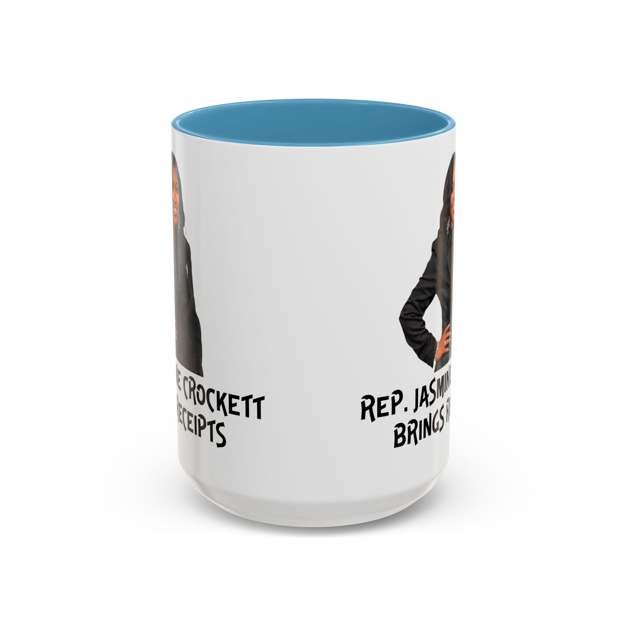 Jasmine Crockett - Brings Receipts - Anti MAGA - Anti Trump - Political Satire Mug - Anti Fascism - Feminist Gift - Anti Republican