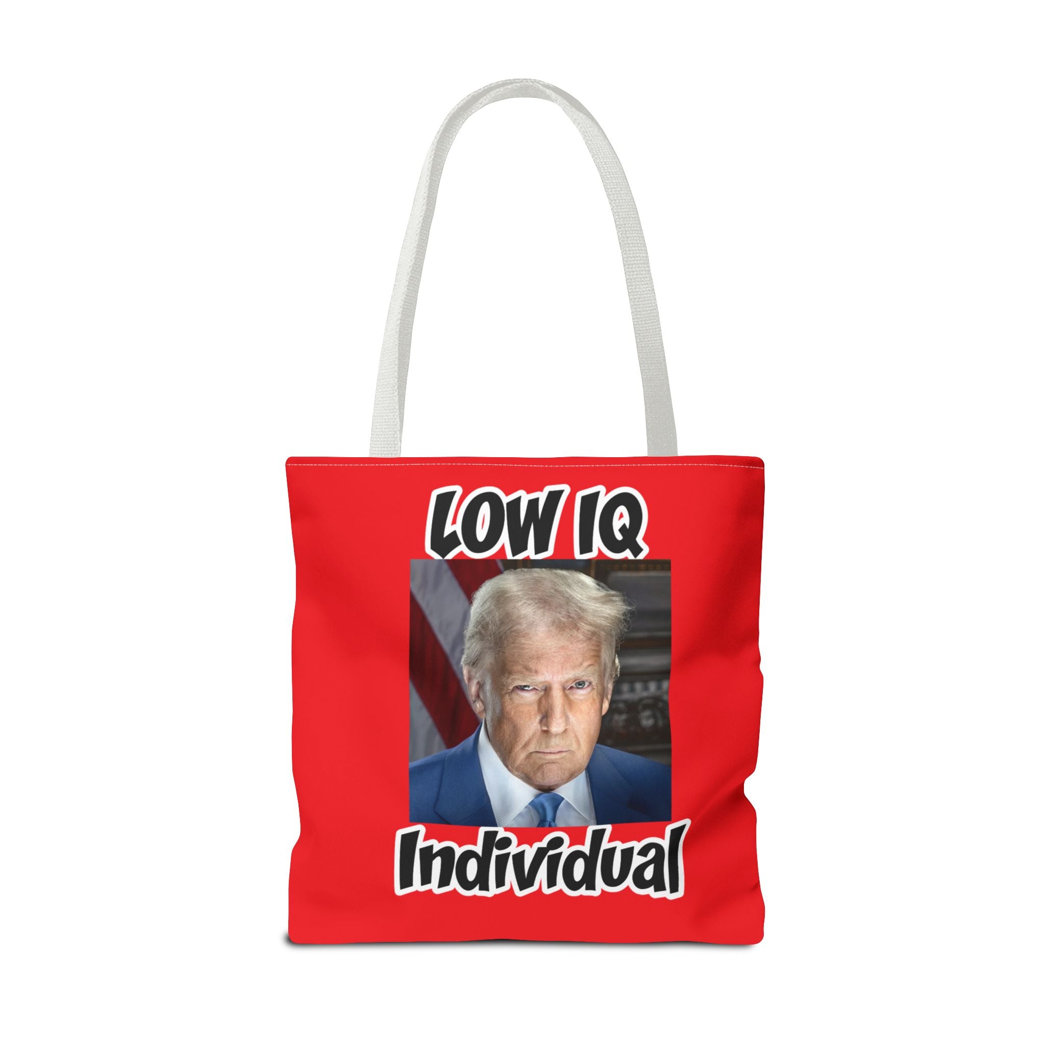 Anti Trump Tote Bag - Low IQ Individual - Political Satire Bag - Anti MAGA Tote - Democrat Gift - Protest Bag