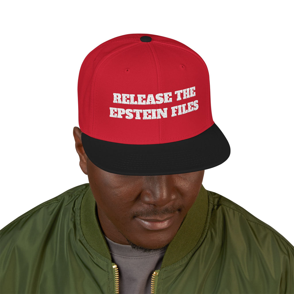 Release The Epstein Files Embroidered Snapback - Subtle Anti Trump Protest Hat