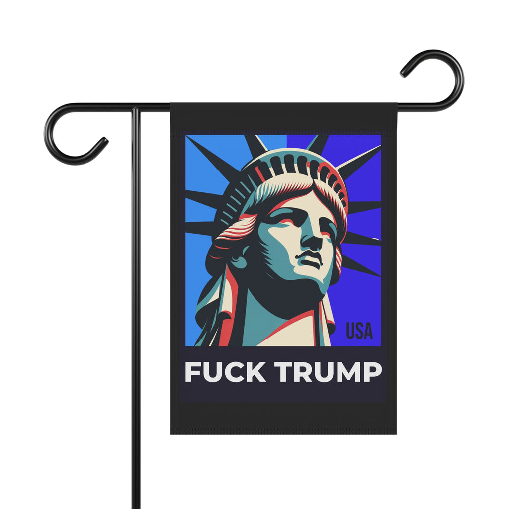 Fuck Trump Yard Sign - Statue Of Liberty Yard Flag - Anti Trump Decor - Democrat Gift - Political Yard Sign