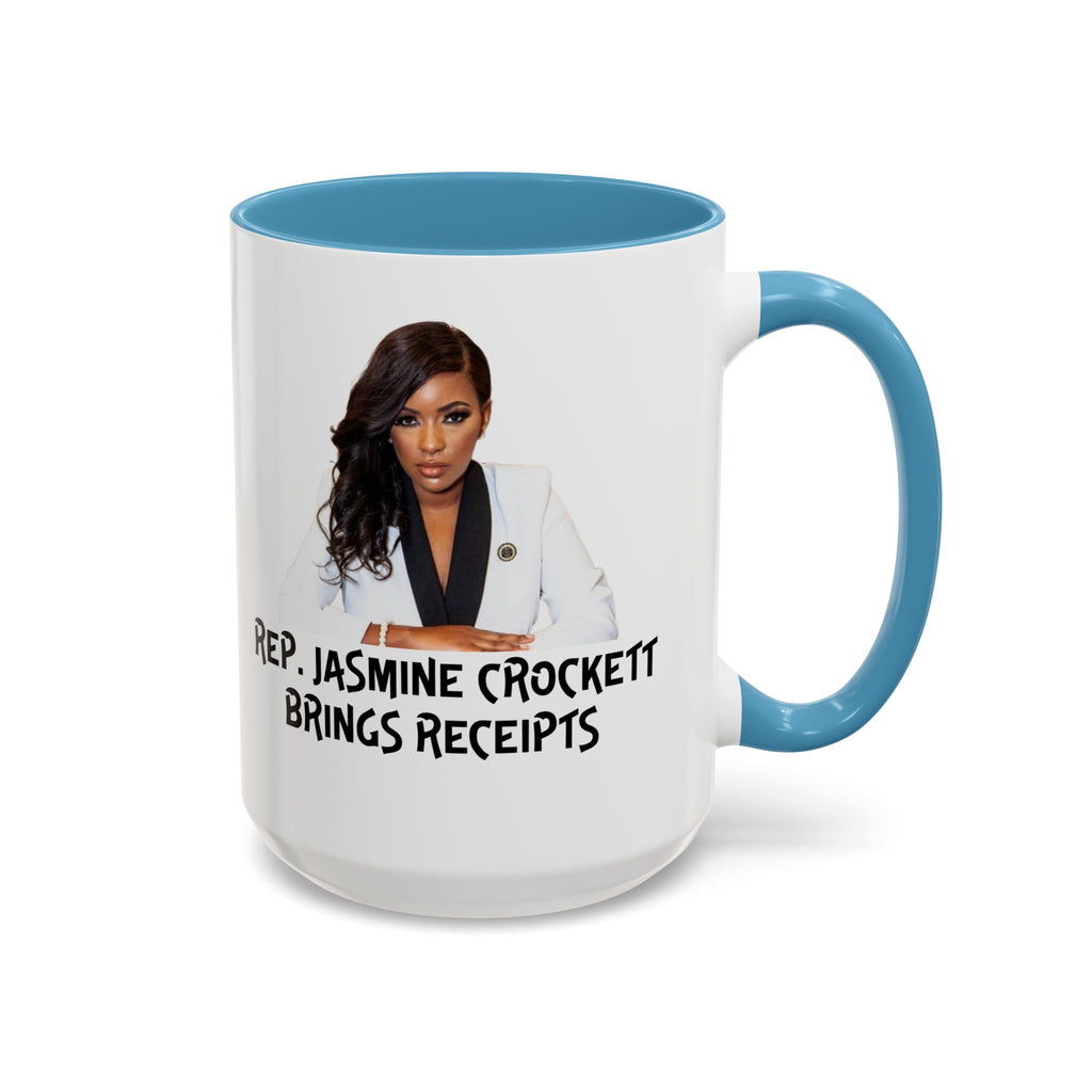 Jasmine Crockett Mug - Brings Receipts - Anti Trumpism - Political Satire - Feminist Mug - Anti MAGA - Democrat Gift