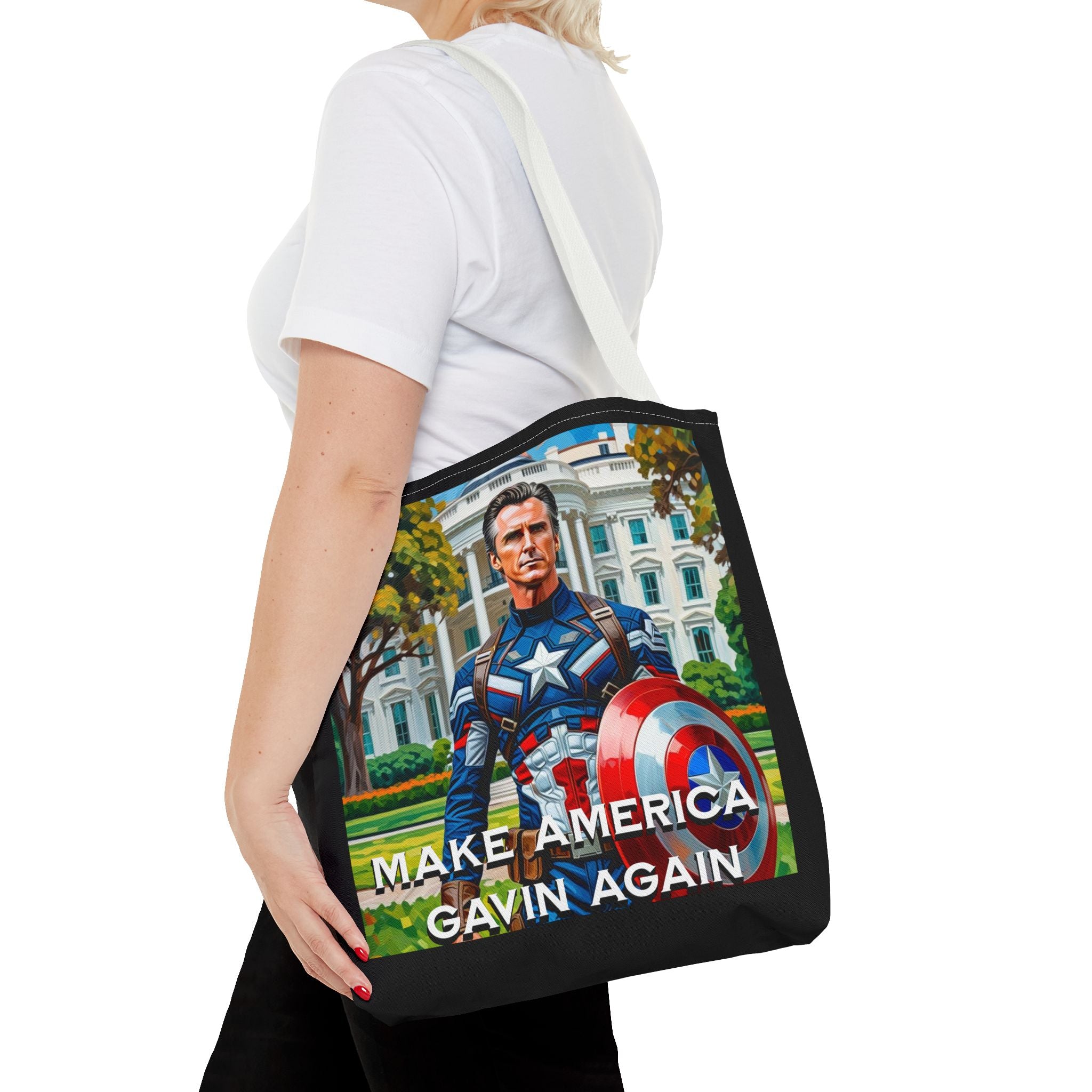 Gavin Newsom Tote Bag - Make America Gavin Again - Anti Trump Tote Bag - Captain Gavin - Democrat Gift