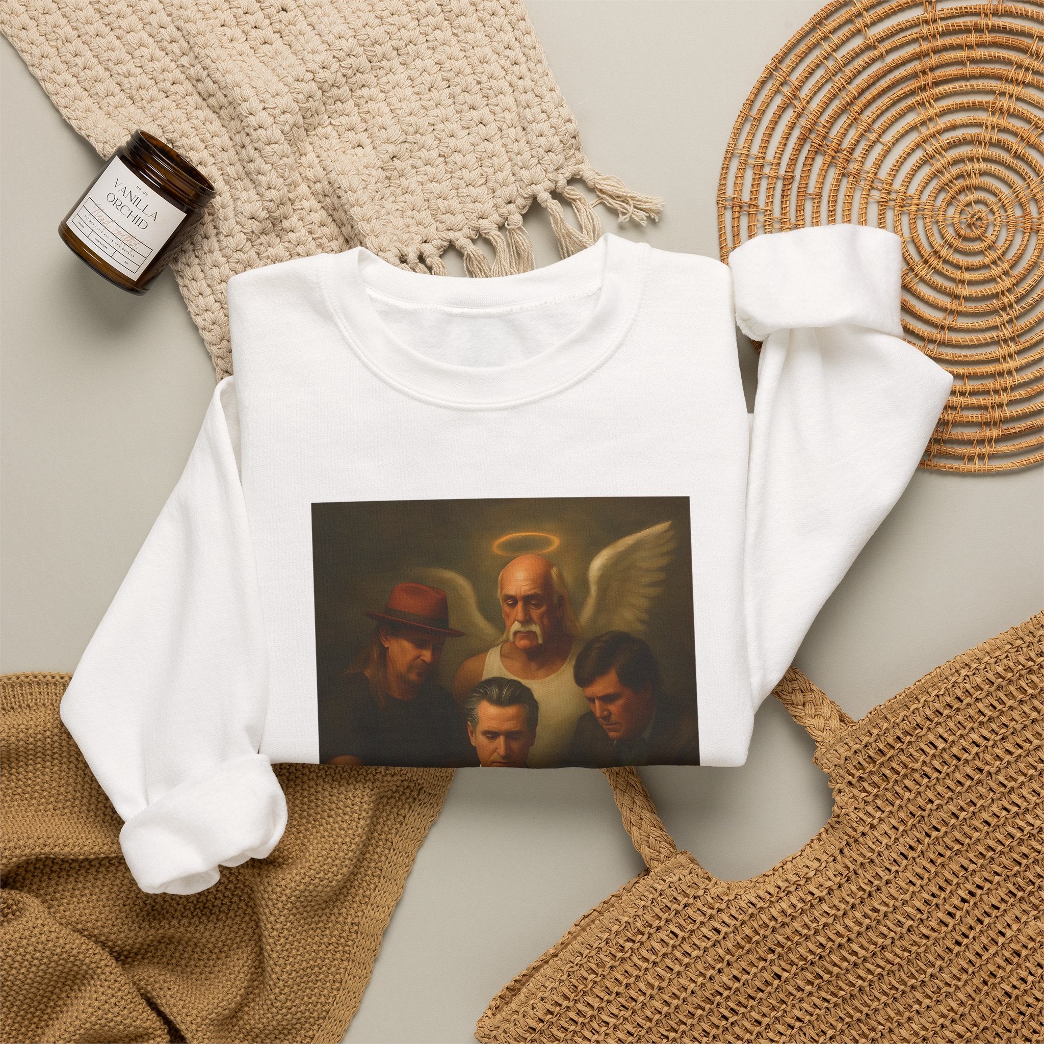 Gavin Newsom Meme Sweatshirt - Tucker Carlson, Hulk Hogan, Kid rock Meme Sweater - Political Satire - Subtle Anti Trump Sweater