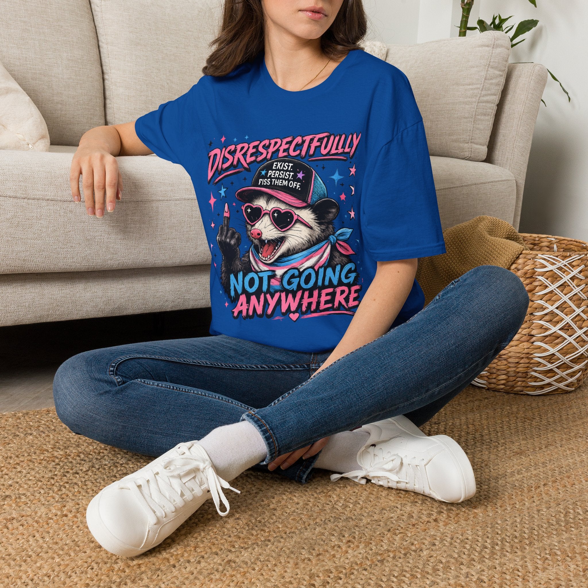 Trans Pride Shirt - Funny Transgender Tee - Disrespectfully Not Going Anywhere