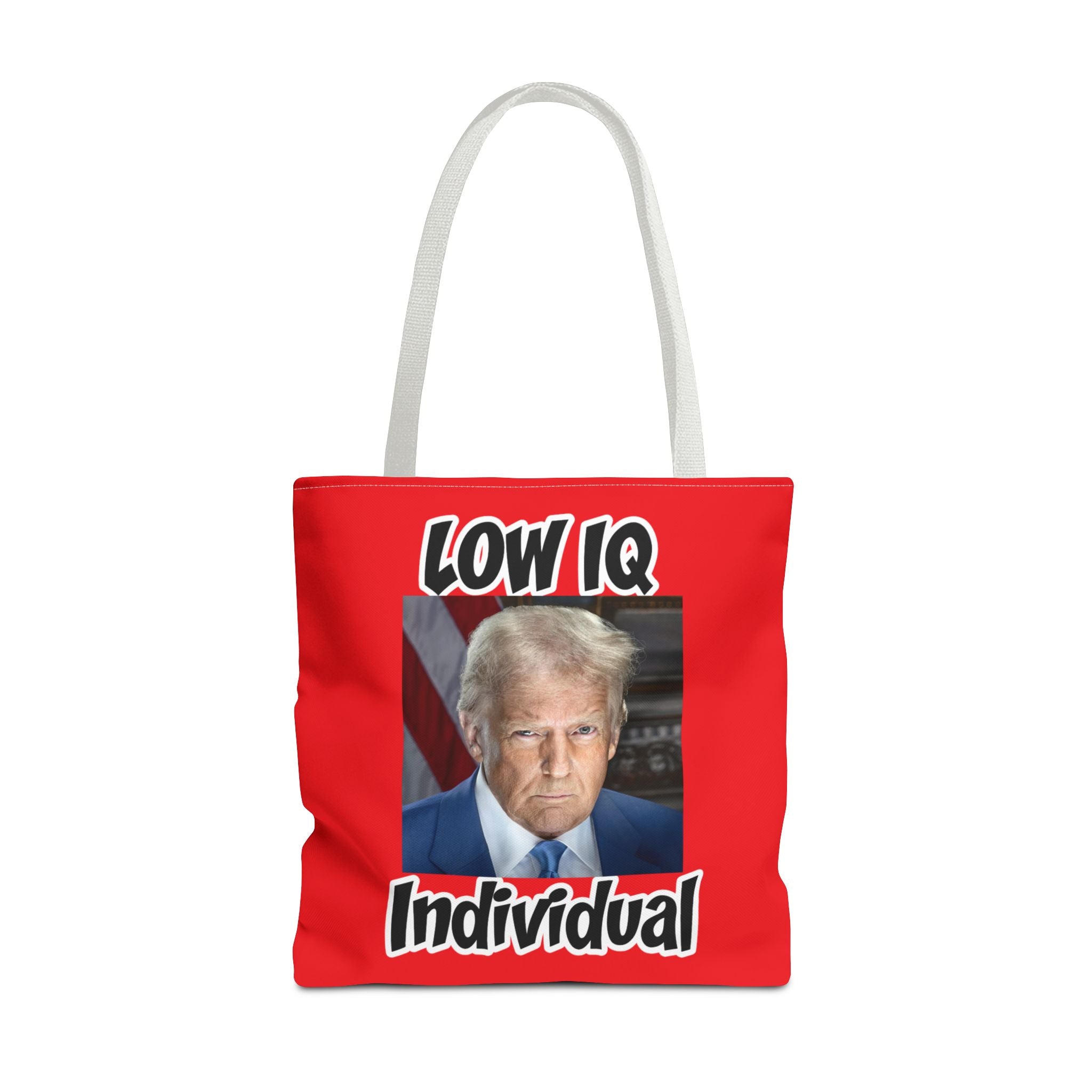 Anti Trump Tote Bag - Low IQ Individual - Political Satire Bag - Anti MAGA Tote - Democrat Gift - Protest Bag