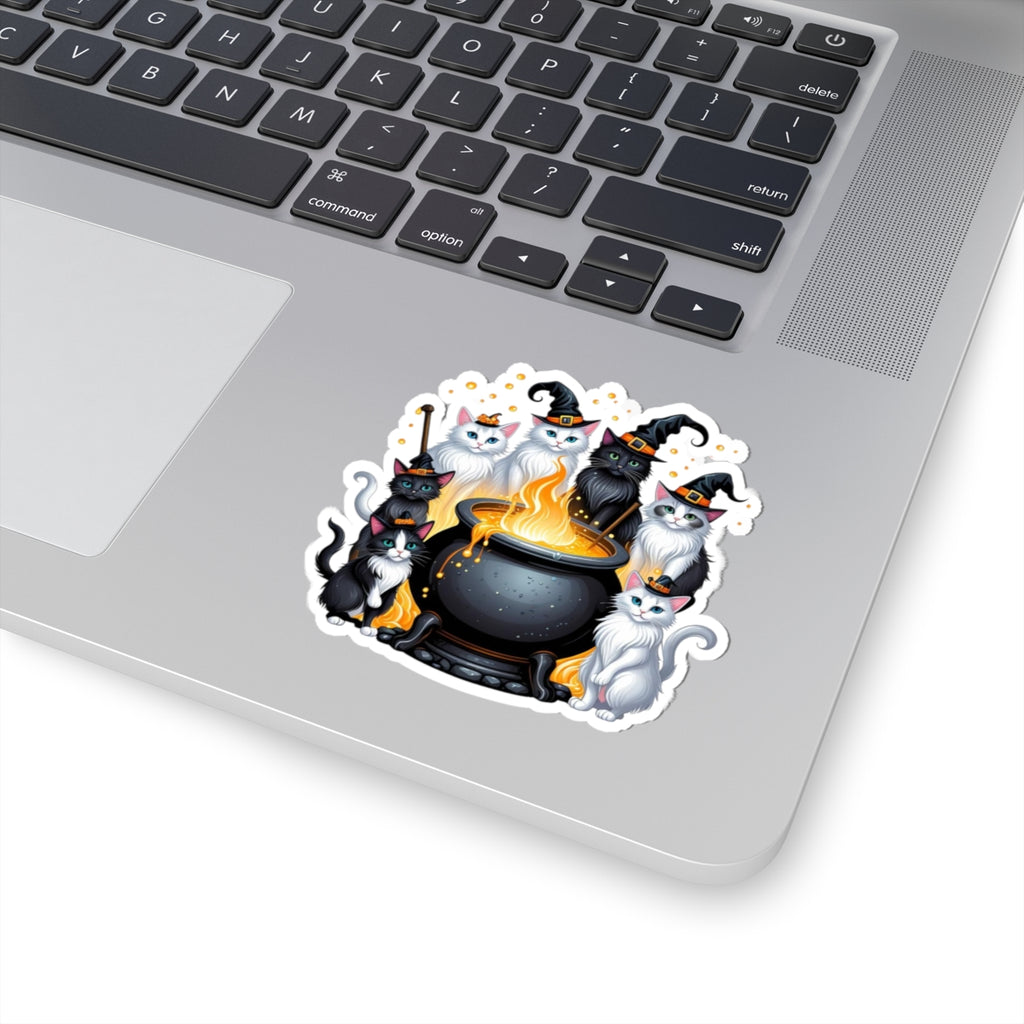 Witchy Ragdoll Cat Sticker - Cute Halloween Sticker - Magical Cauldron - Cat Lover Gift - Spooky Cute