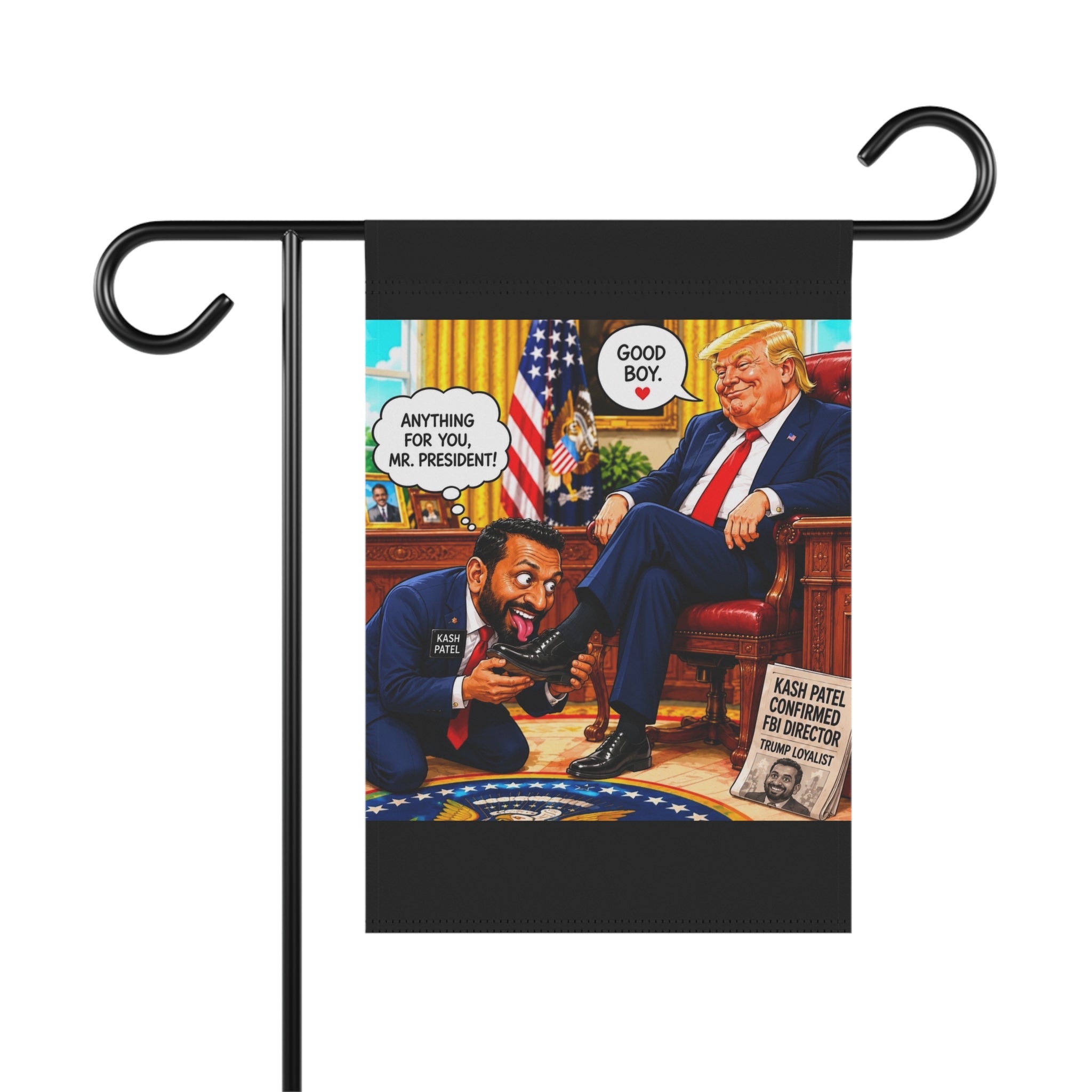 Anti Trump Yard Sign - Political Satire Banner - Anti MAGA Flag - Anti Kash Patel