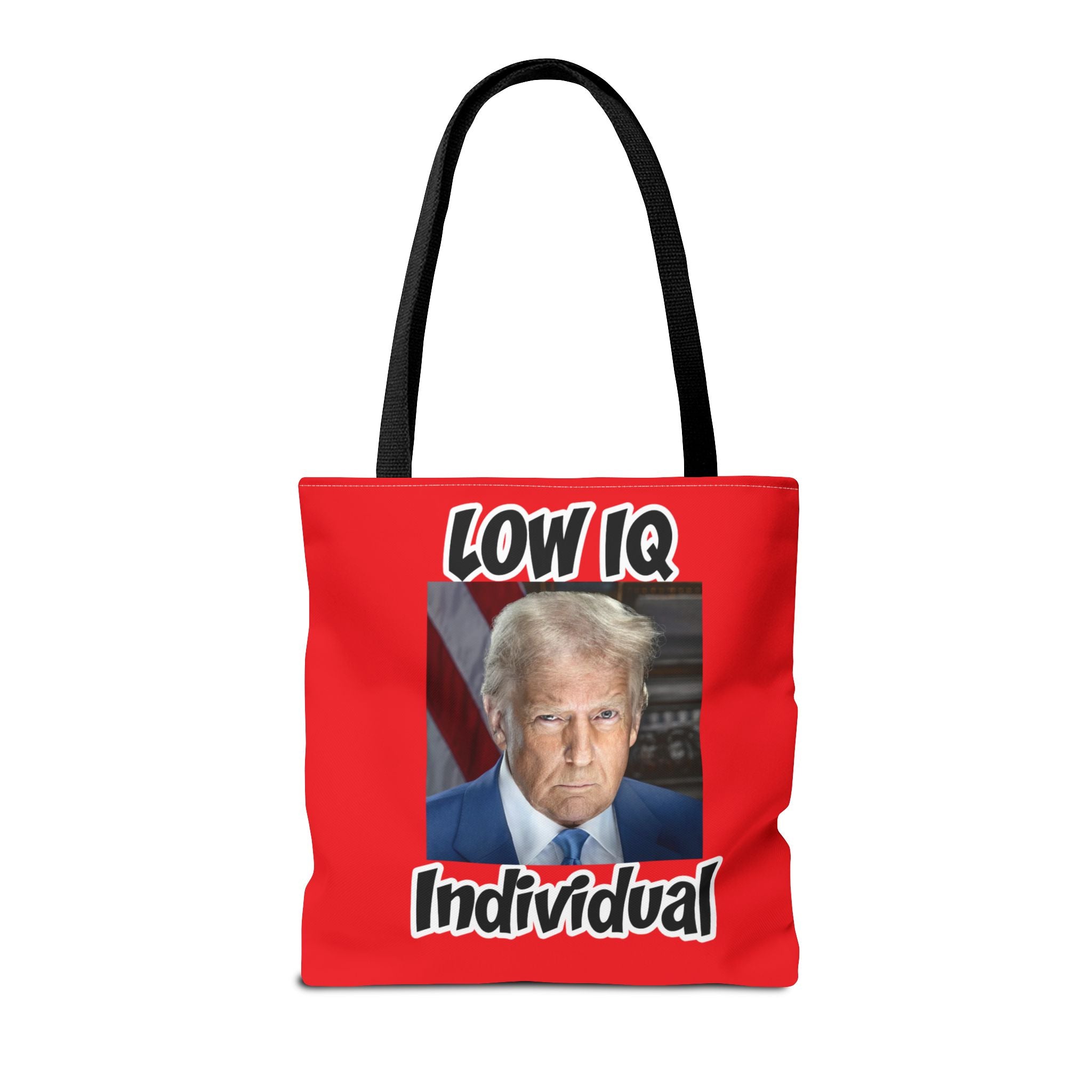 Anti Trump Tote Bag - Low IQ Individual - Political Satire Bag - Anti MAGA Tote - Democrat Gift - Protest Bag
