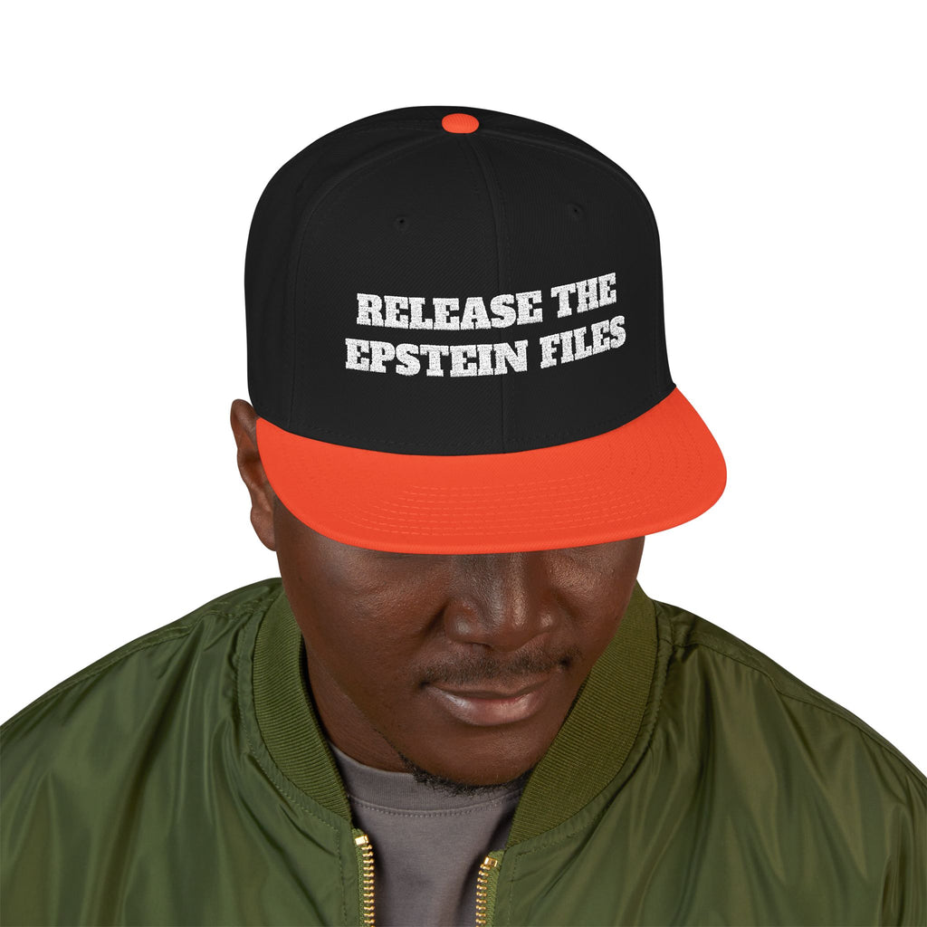 Release The Epstein Files Embroidered Snapback - Subtle Anti Trump Protest Hat