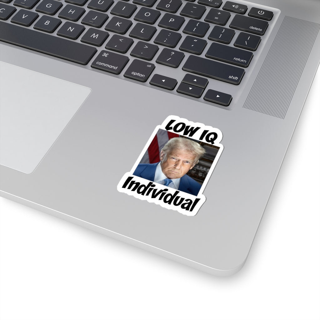 Anti Trump Sticker - Low IQ Individual - Political Satire - Protest Sticker - Anti MAGA Merch - Democrat Gift