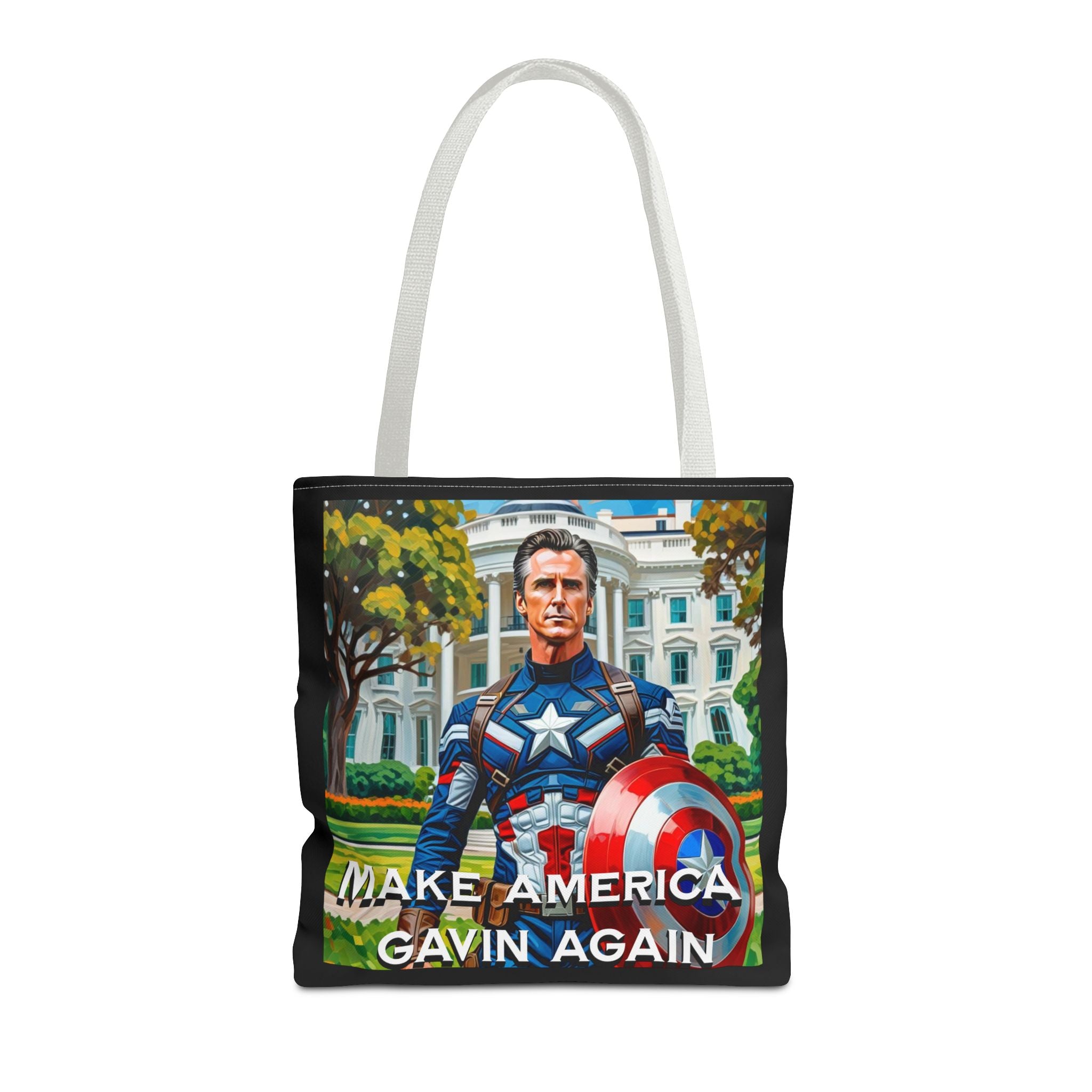 Gavin Newsom Tote Bag - Make America Gavin Again - Anti Trump Tote Bag - Captain Gavin - Democrat Gift