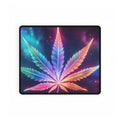 Trippy Galaxy Weed Desk Mat - Psychedelic Stoner Gaming Pad | 420 Dab Mat/ Dab Station | Cannabis Desk Decor | Galaxy Mousepad